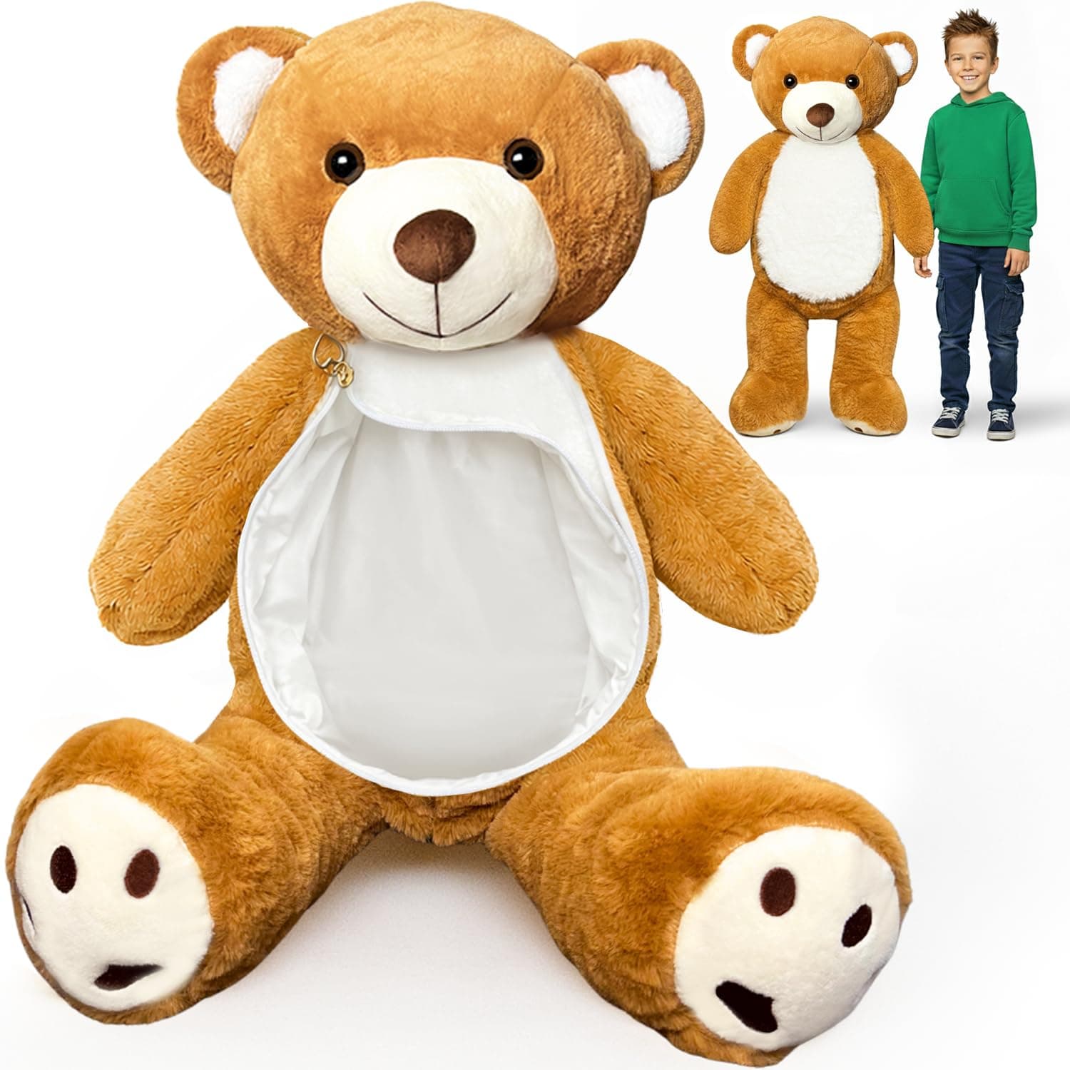 MyDabDub Stuffed Animal Storage Bag –Plush Tedy Bear Toy Organizer Bag with Hidden Zipper Pocket (Medium, 100 cm) – Playroom & Bedroom Storage – Certified SOR‑2017/11