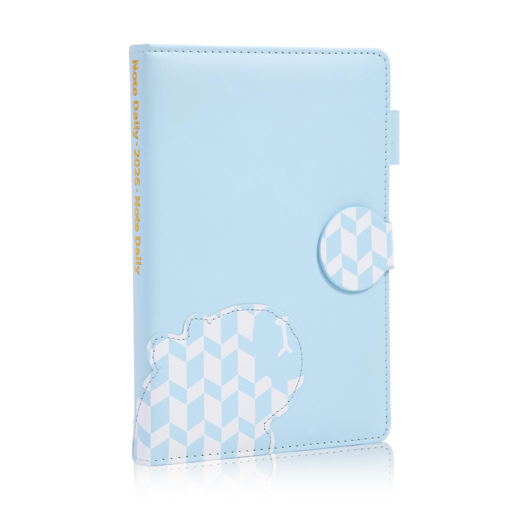 DreamDove 2026 Yearly Planner Magnetic Buckle Weekly and Monthly Calendar Planner 12 Month 5.5" x 8.3" Soft Leather Bound Cute Planner Goal Habit Tracker Organizer Planning Book with Tabs ,Daily Schedule School Office Schedule for Women Men(Blue )