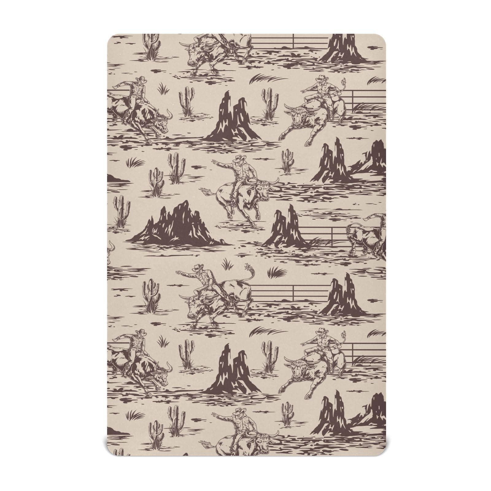 Mazeann Western American Cowboy Crib Sheets Soft Breathable Fitted Baby Crib Sheets Mattress Cover for Girl Boys, 52" x 28" x 9"