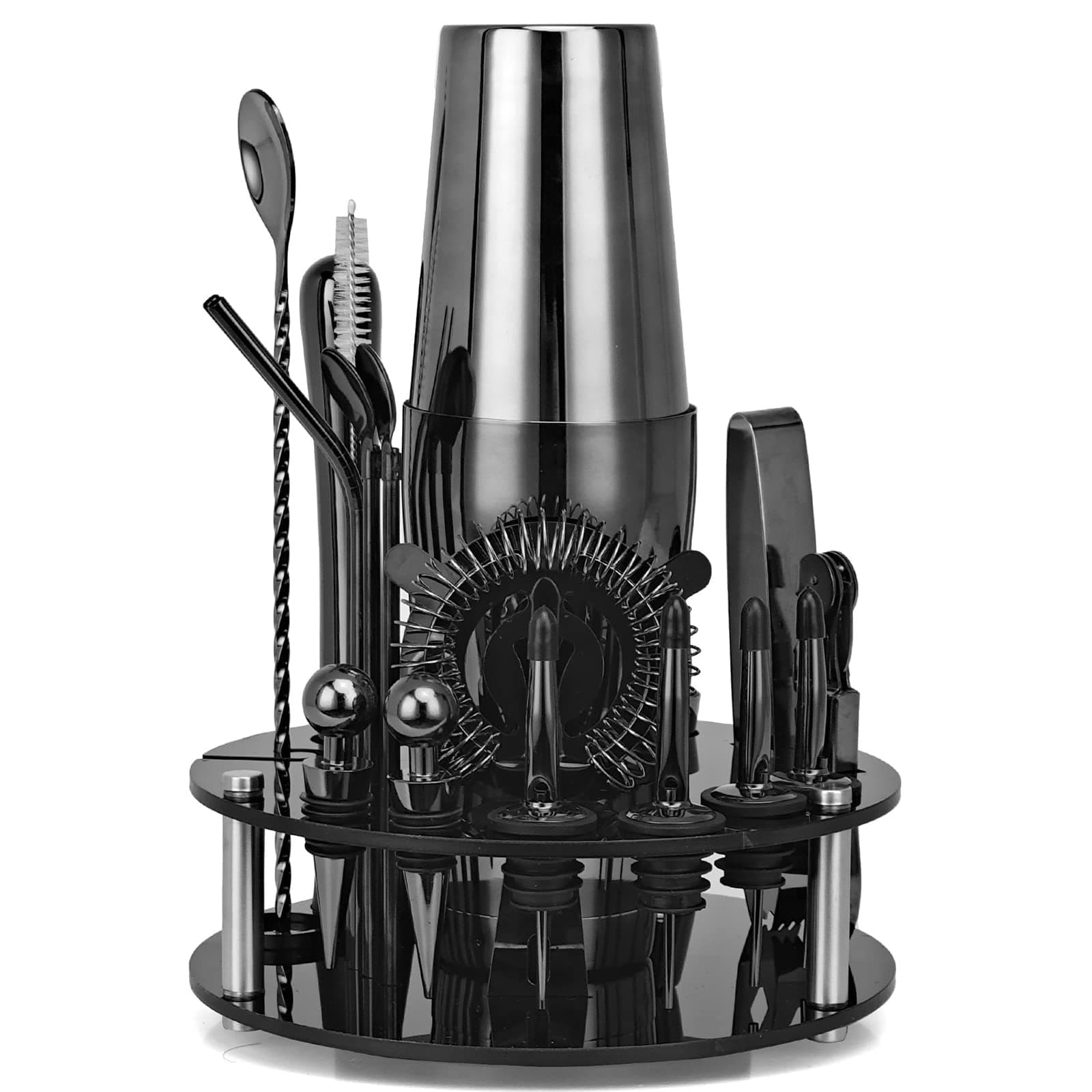 HUAJINGKEJI 20Pcs Cocktail Shaker Making Set Mixer Wine Shaker Home Drink Party Supplies Kit Bartender for Home Cocktail Making Set
