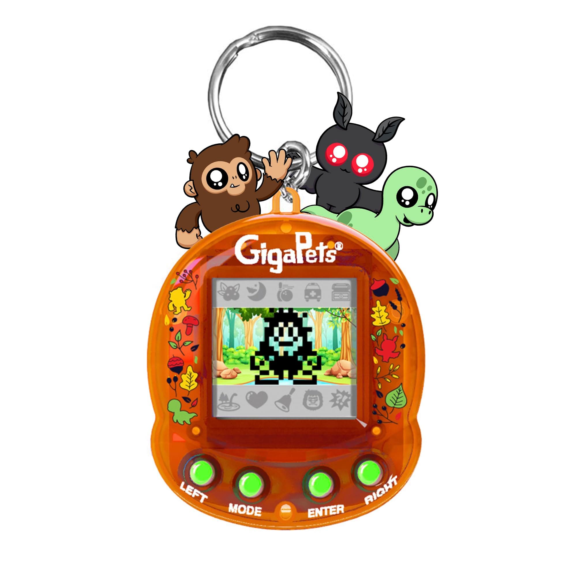 Giga Pets Virtual Pet for Kids Ages 5 and Up, 90s Throwback, Cryptids, Includes Three Pets, Mothman, Bigfoot and Nessie, Kids Learn to Take Care of a Pet