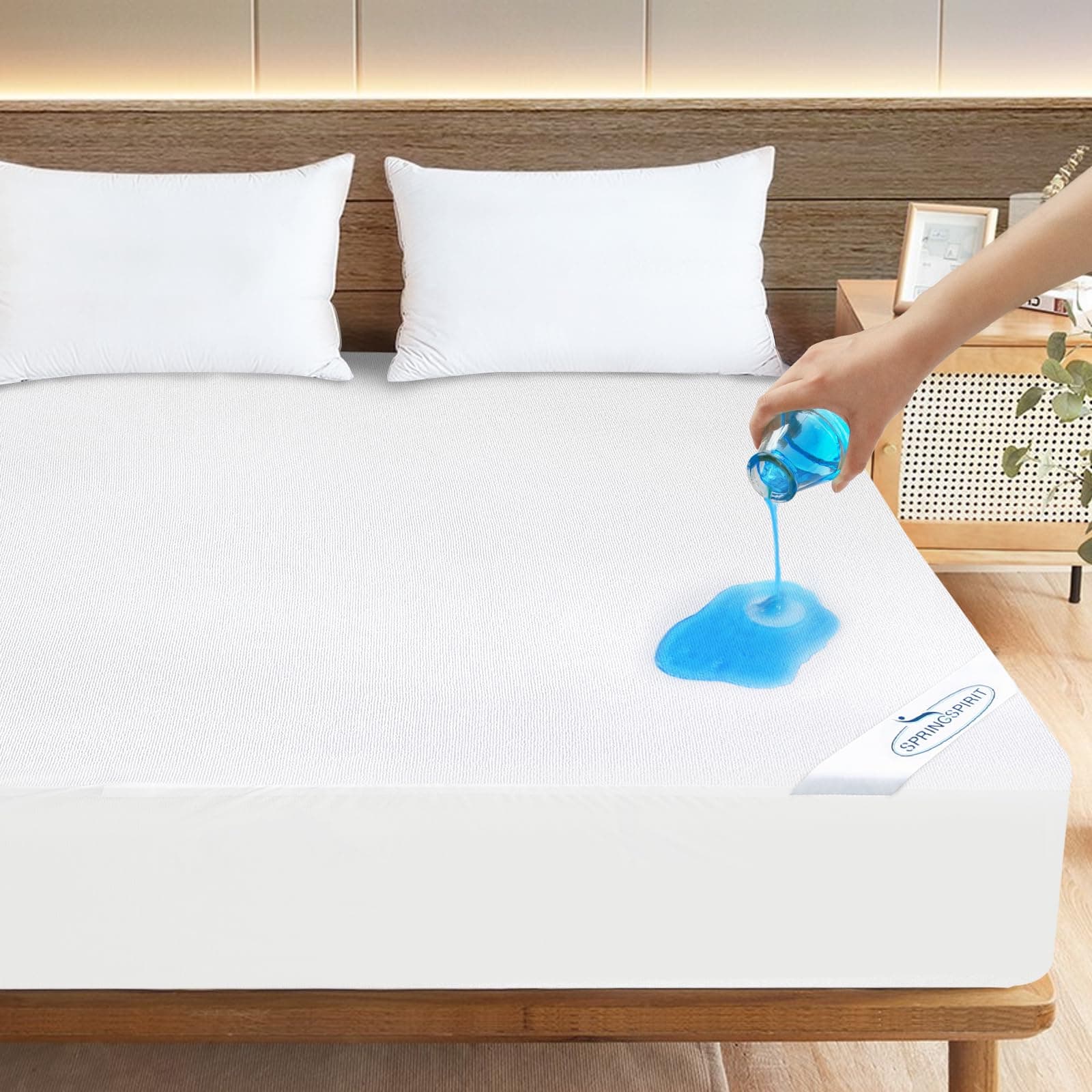 Queen Size Mattress Protector Waterproof,Absorbent Fitted Sheet