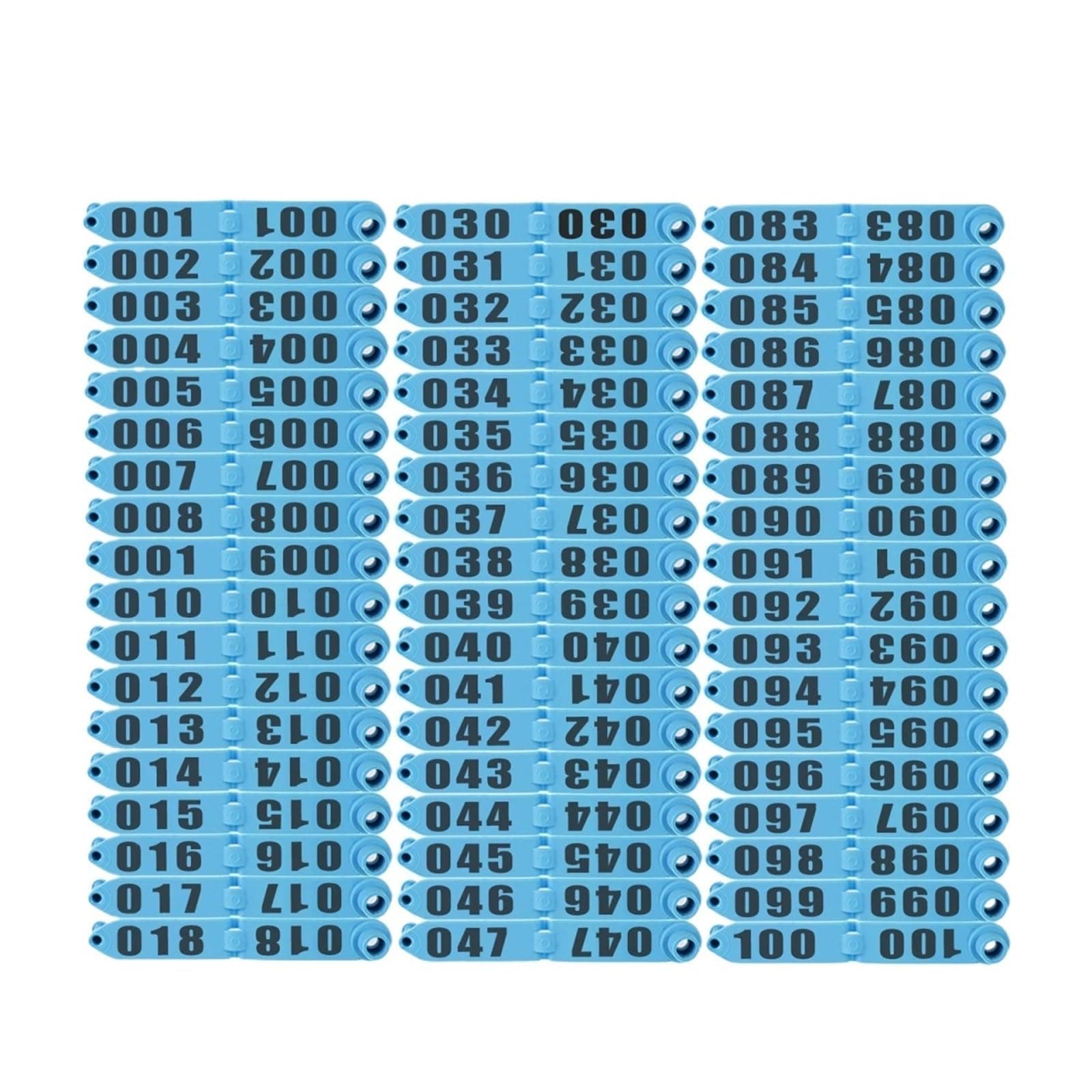 Cattle Ear Tags 100Pcs Livestock Farm Animal Ear Tags Set TPU Plastic Marker for Dog Rabbits Sheep Laser Tag Identification for Cattle Cows Hogs Pigs(Blue)