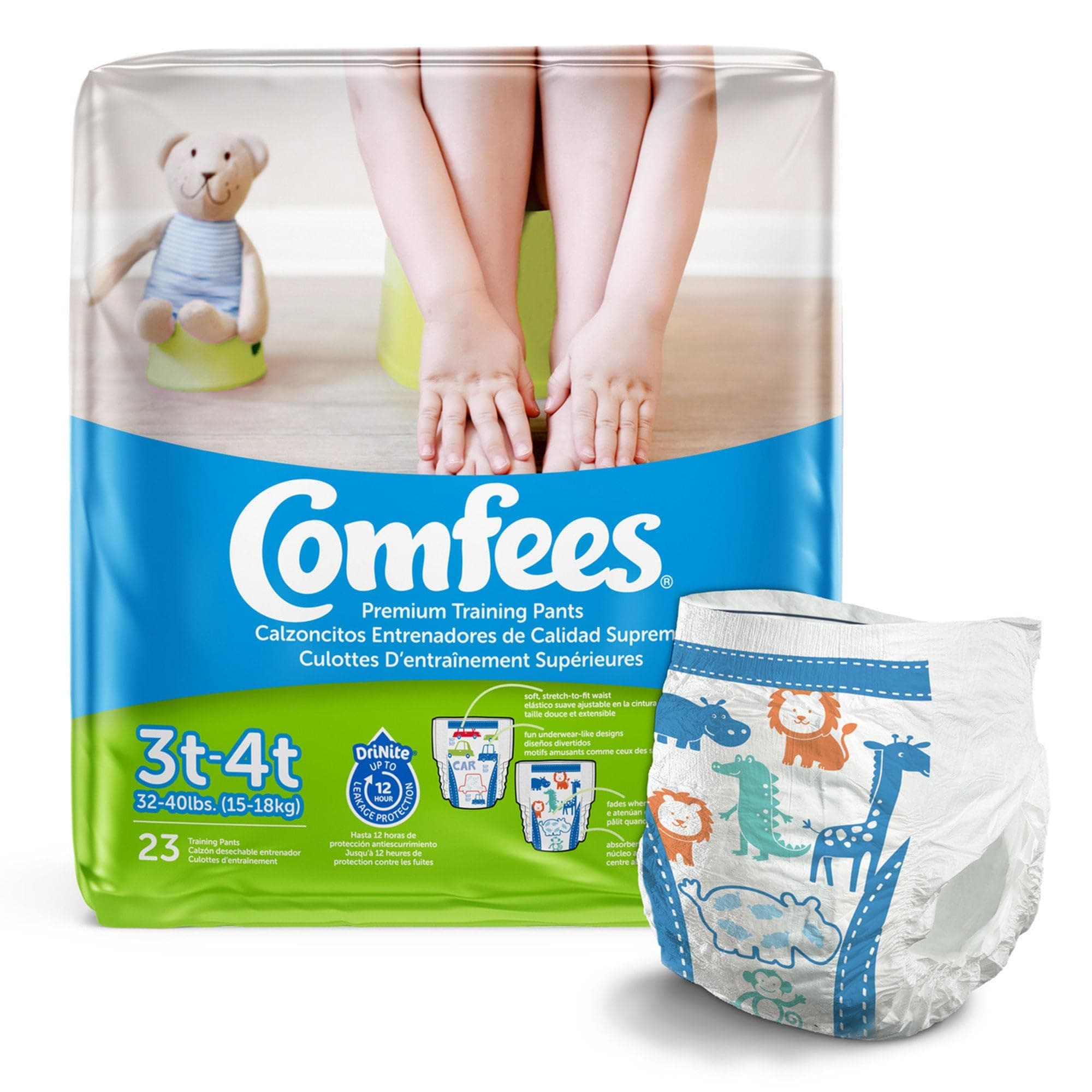 Comfees Premium Training Pants for Boys, 3T-4T, 138 Count