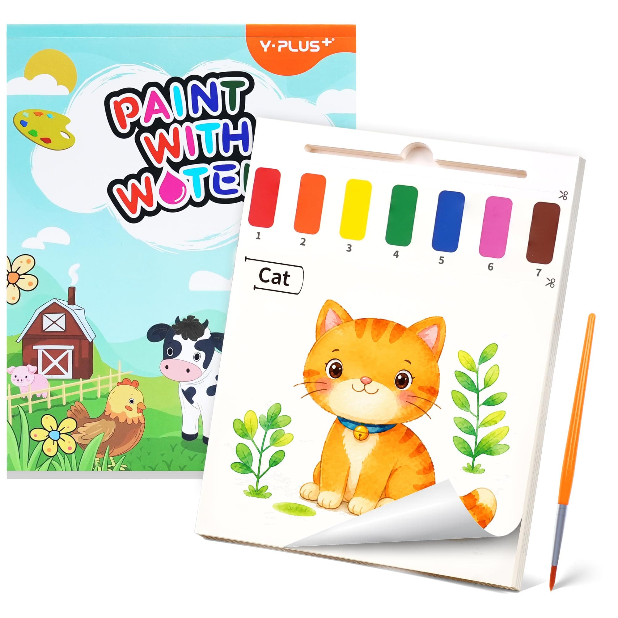 YPLUS Paint with Water Books for Kids, Painting Kit for Kids 3-8, Farm