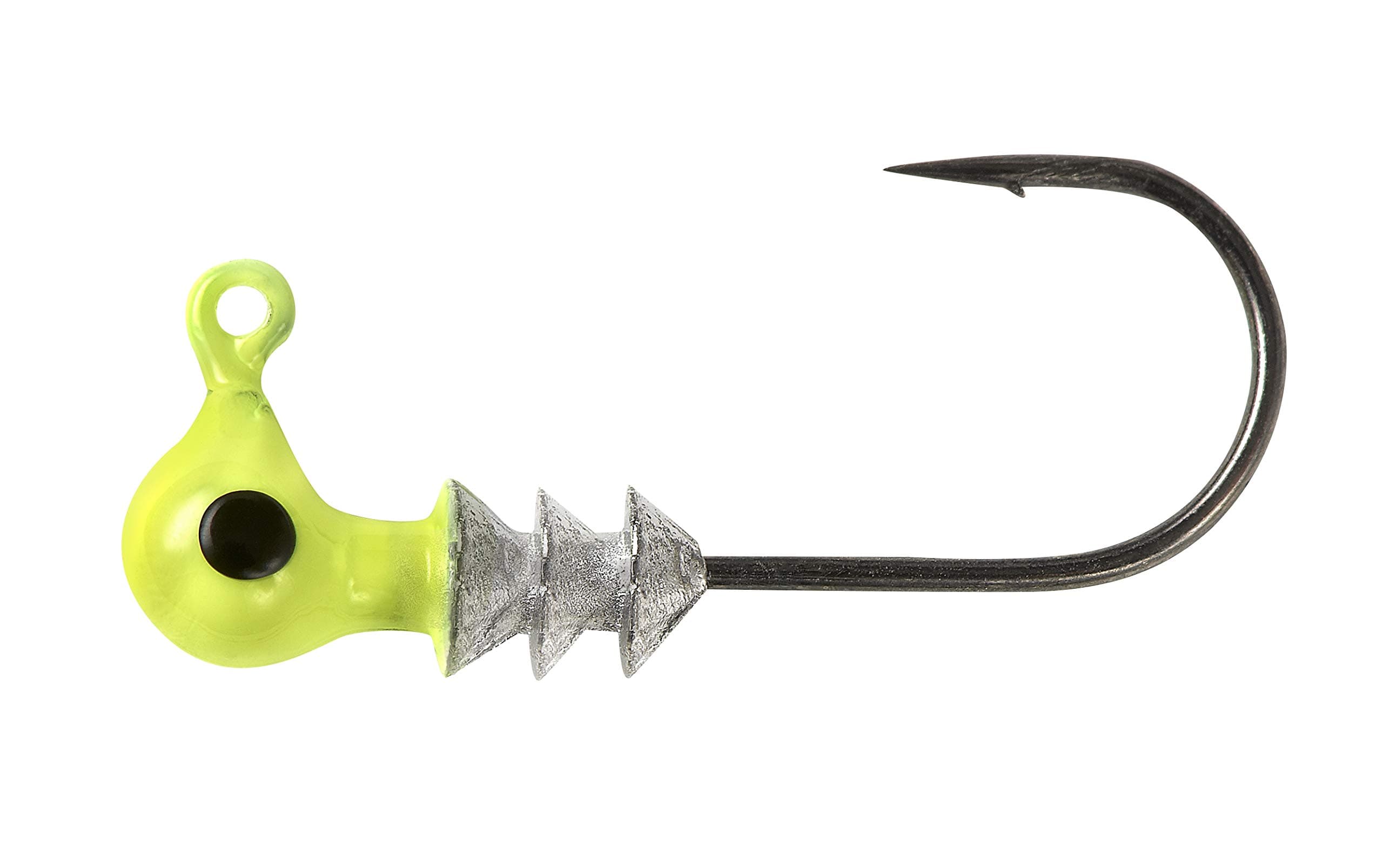 Bobby Garland Crappie Pro Jig Heads for Soft Plastic Crappie Fishing Baits, Fishing Lures for Freshwater, Pack of 10, Chartreuse, 1/24 oz