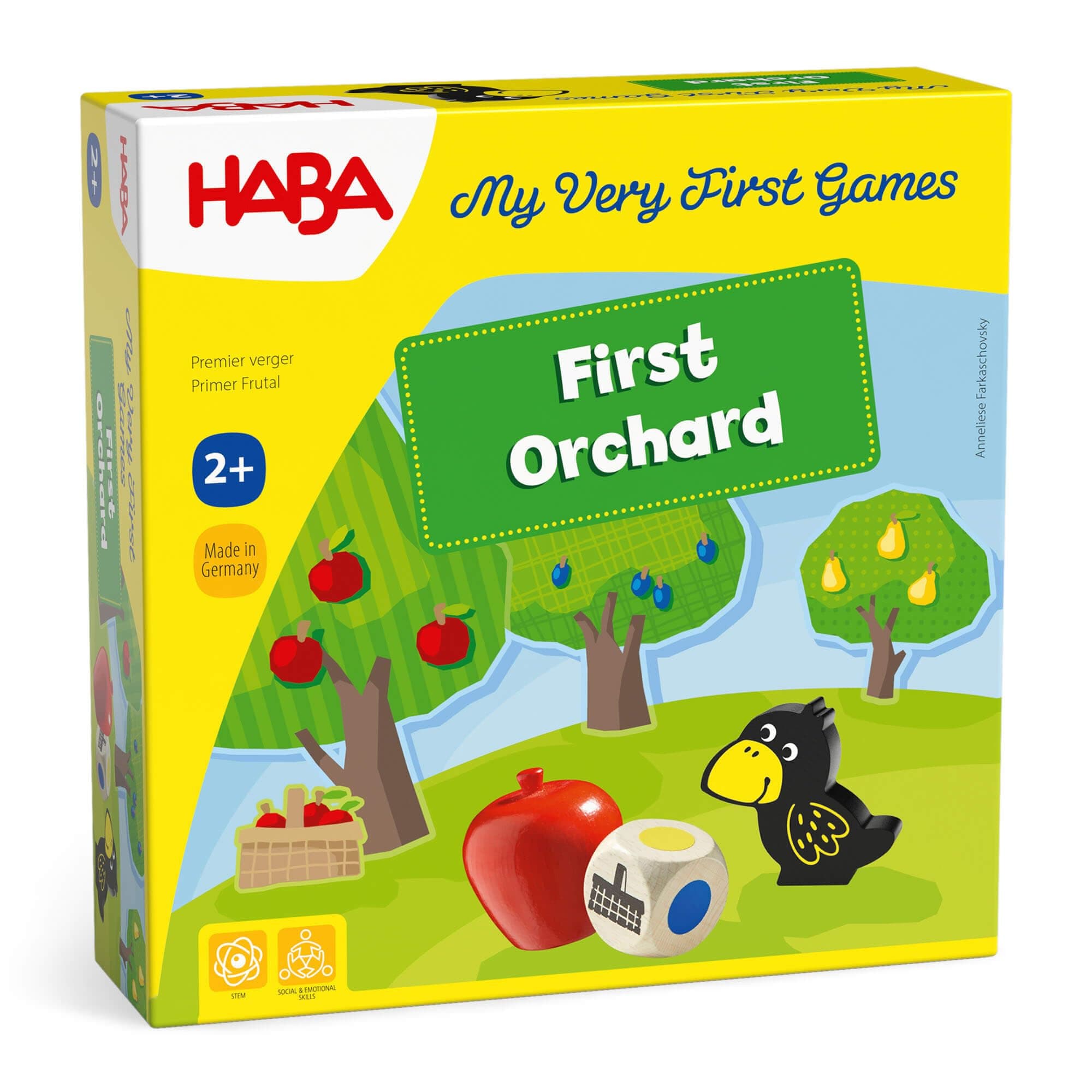 HABA My Very First Games - First Orchard Toddler Game - My First Orchard Game, Toddler Board Games for 2 Year Olds, Cooperative Board Game - Made in Germany