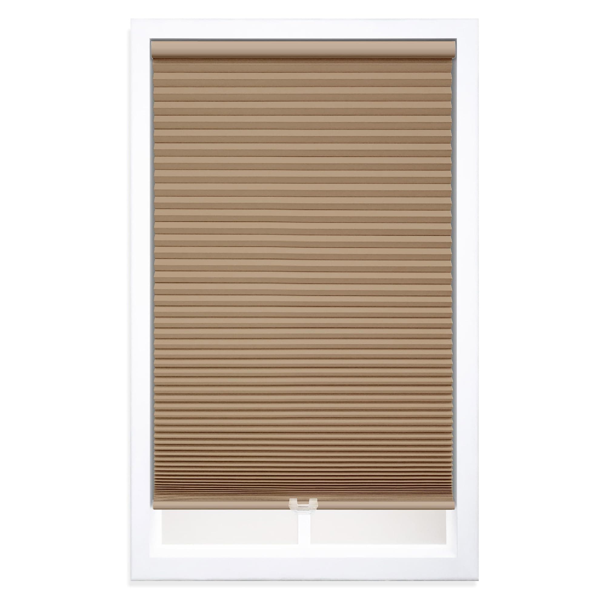 DEZ FURNISHINGS Cordless 1.5" Blackout Cellular Shade, 32.5"W x 64"H, Latte
