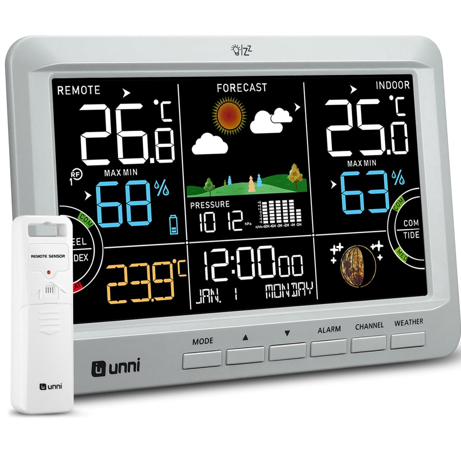 Weather Station Wireless Indoor Outdoor Thermometer with Heat Dew Mold