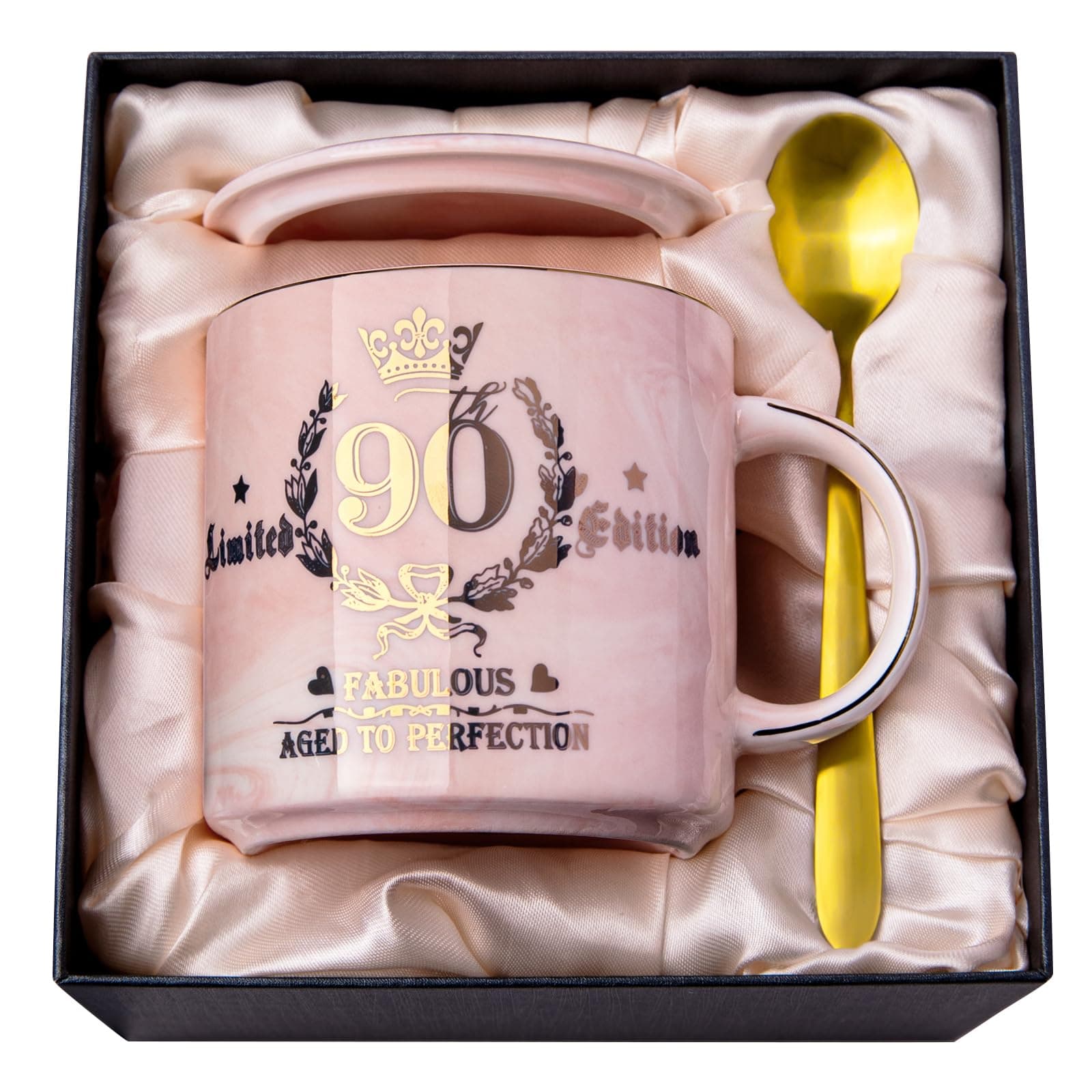 Biching 90th Birthday Gifts for Women - Aged to Perfection Coffee Mug Gift