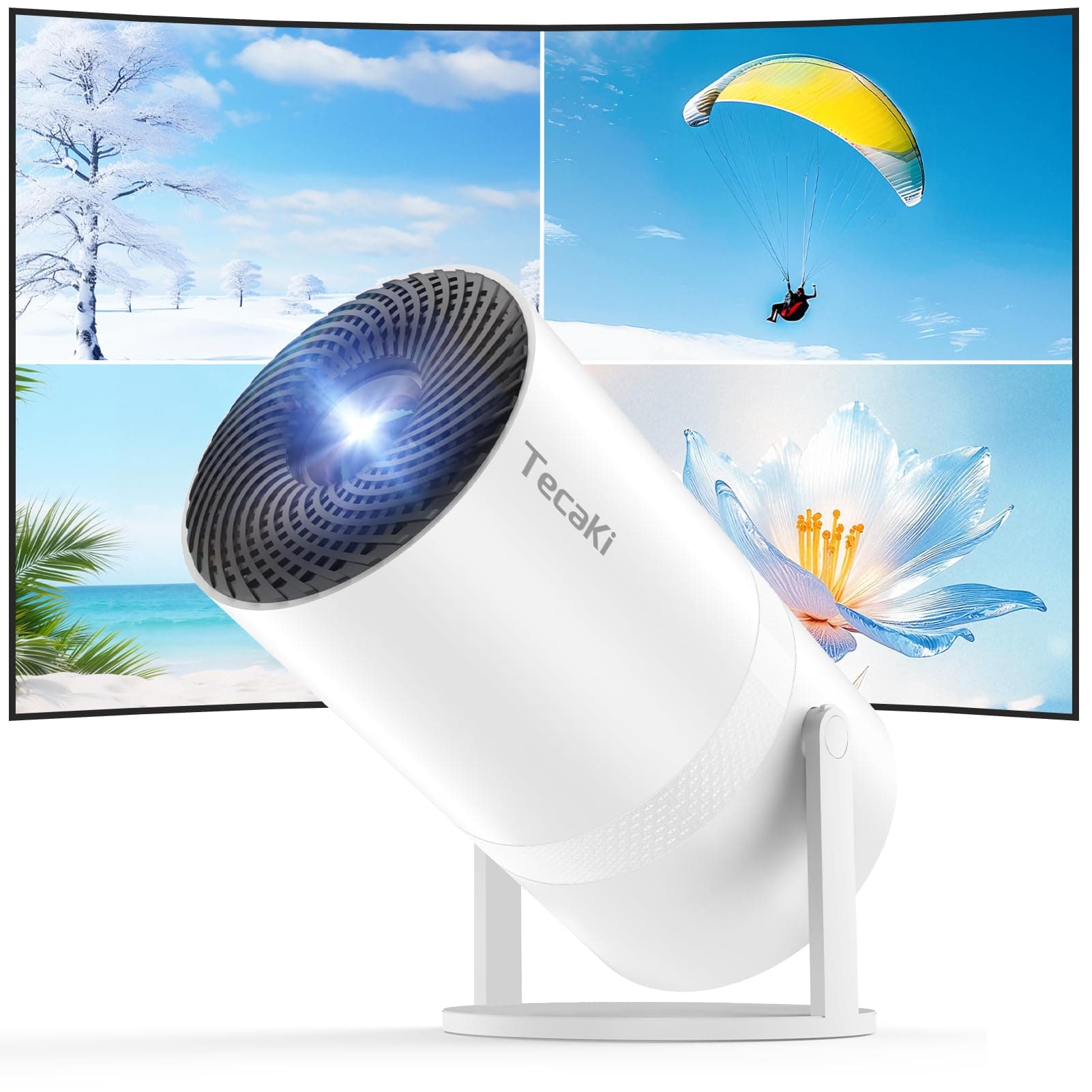 Tecaki Mini Projector Full HD 1080P, WiFi and Two-Way Bluetooth