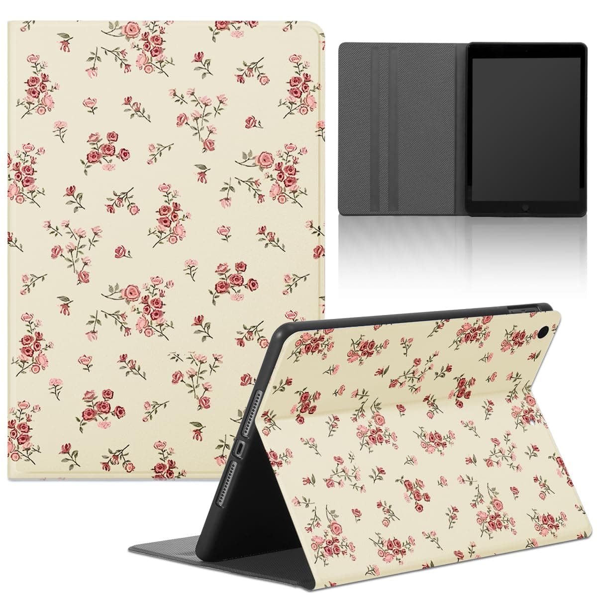 Case for Apple iPad Pro 11 2018 11'', Tablet Cover Little Flower Cartoon Aesthetic Cute Pattern Protective Folio Leather Stand Shell Cover Slim Fit Lightweight Adjustable Multi-Angle