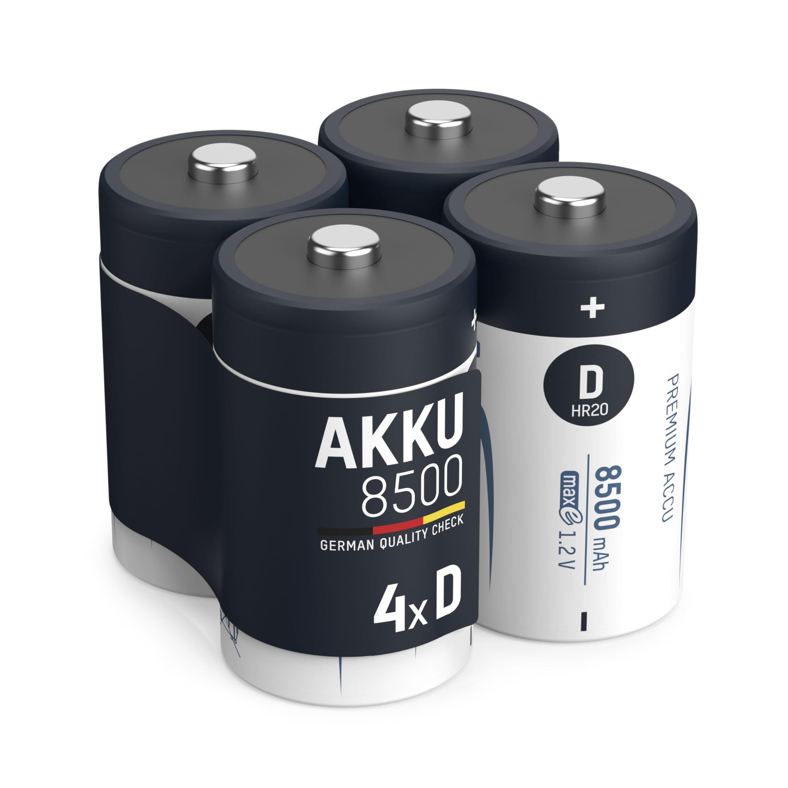 ANSMANN Rechargeable D Batteries 8500mAh maxE ready2use NiMH Professional D Battery pre-Charged Power Accu for Flashlight (4-Pack)