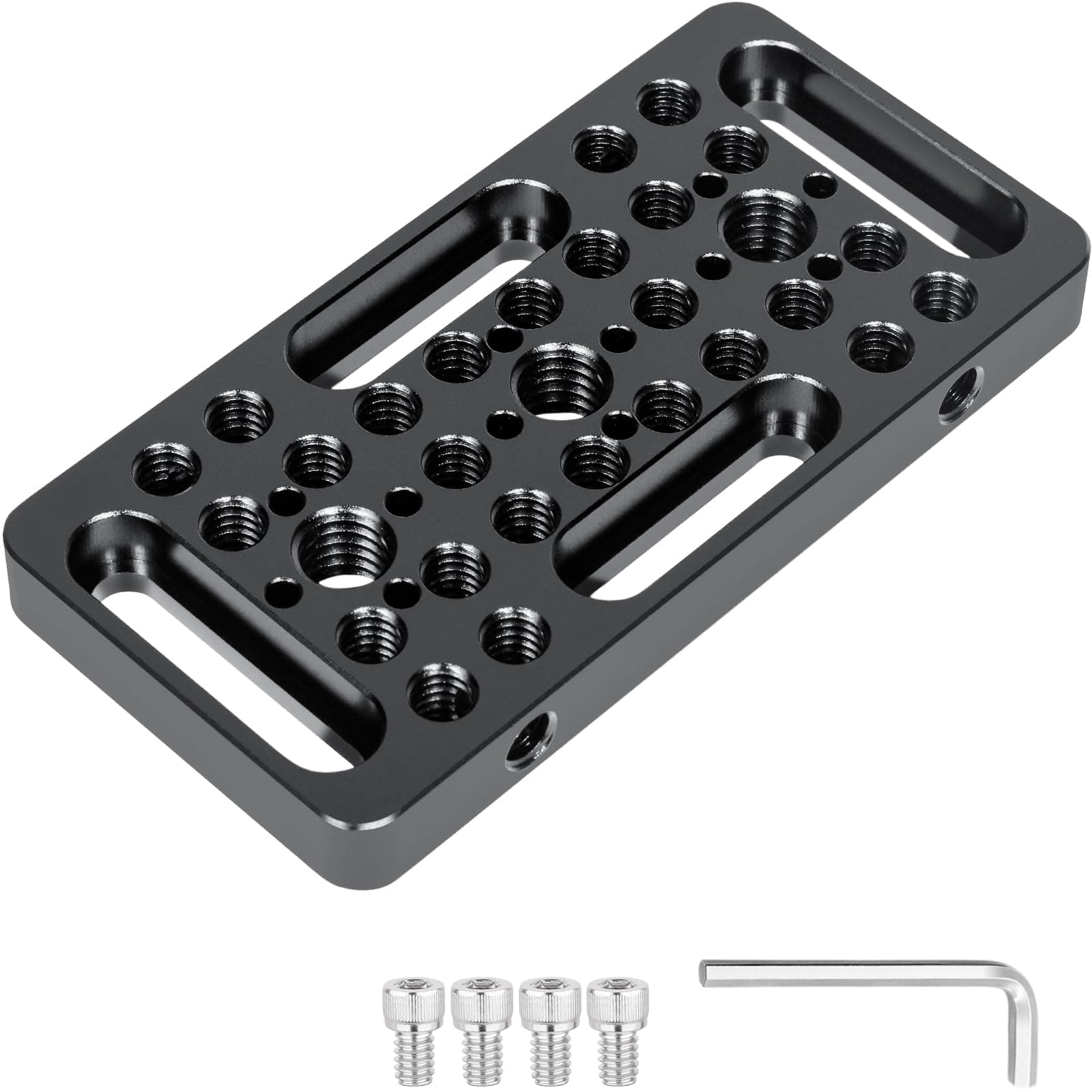 INNOREL CP1005 10 * 5cm Multi-Functional Cheese Plate with 1/4" & 3/8" Threads, Switching Mounting Plate with Built-in ARRI Locating Holes for Camera and Tripod