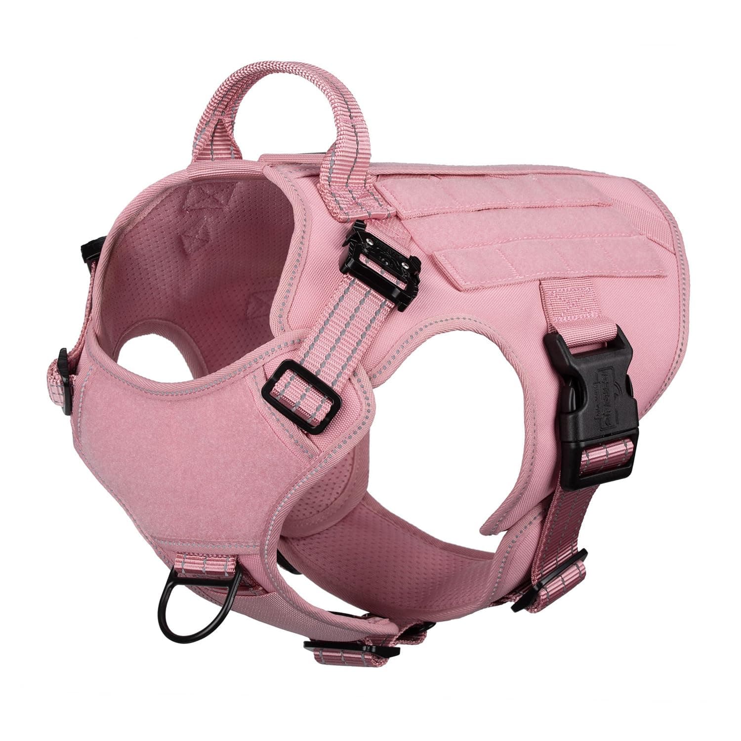 ICEFANG Tactical Dog Harness for Small Dogs,Reflective No Pull Dog Vest