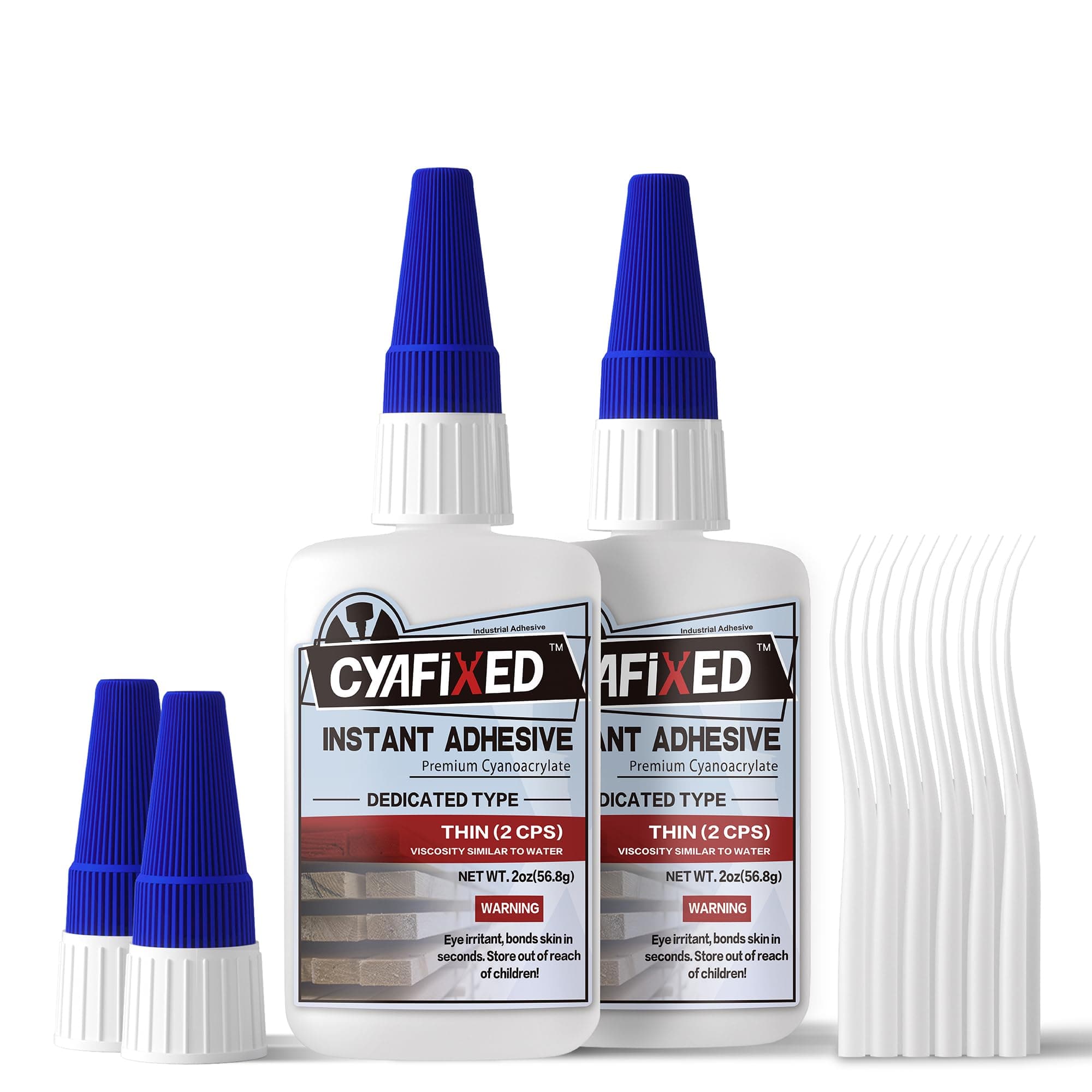 CYAFIXED Professional Grade Cyanoacrylate Super Glue, Super Thin Viscosity CA Glue for Woodworking, 4 oz. Value Pack - Instant Adhesive for Woodturning, Pen Turning, Finish & Hobby