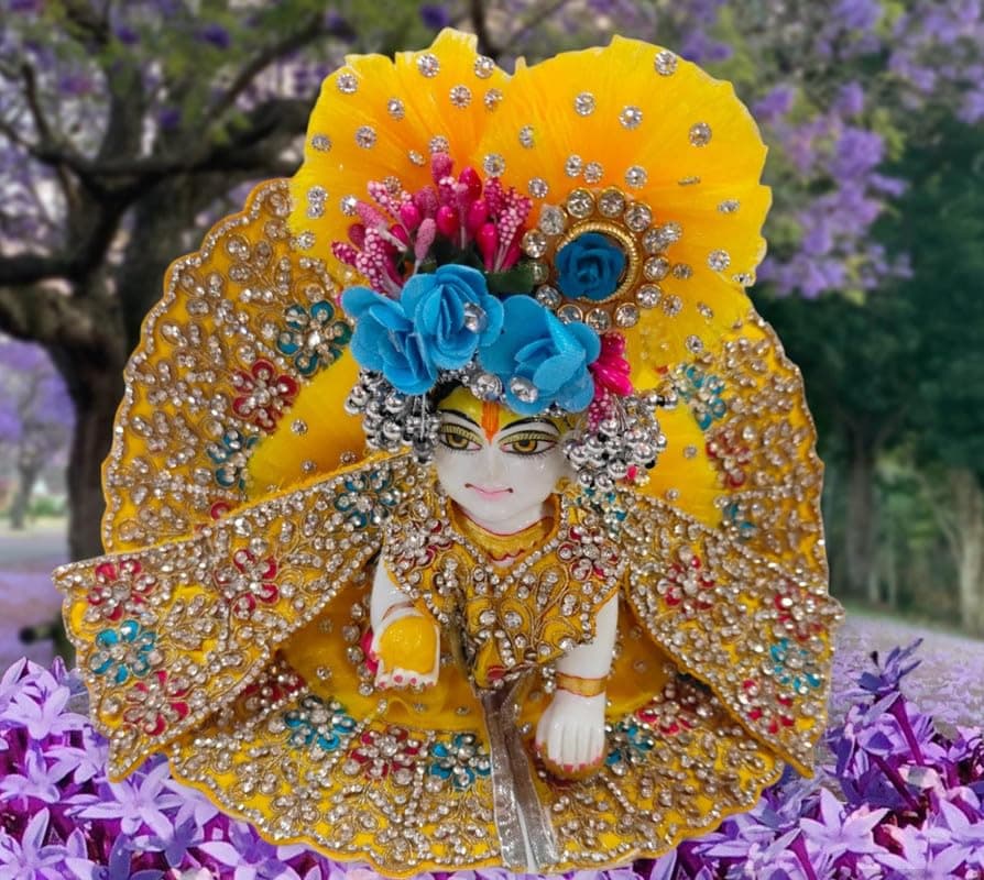 Partish Laddu Gopal Heavy Janamashtmi Dress Size 5 l Ladoo Gopal Dress l Kanha Ji Poshak Size 1 2 4 5 6 (U)