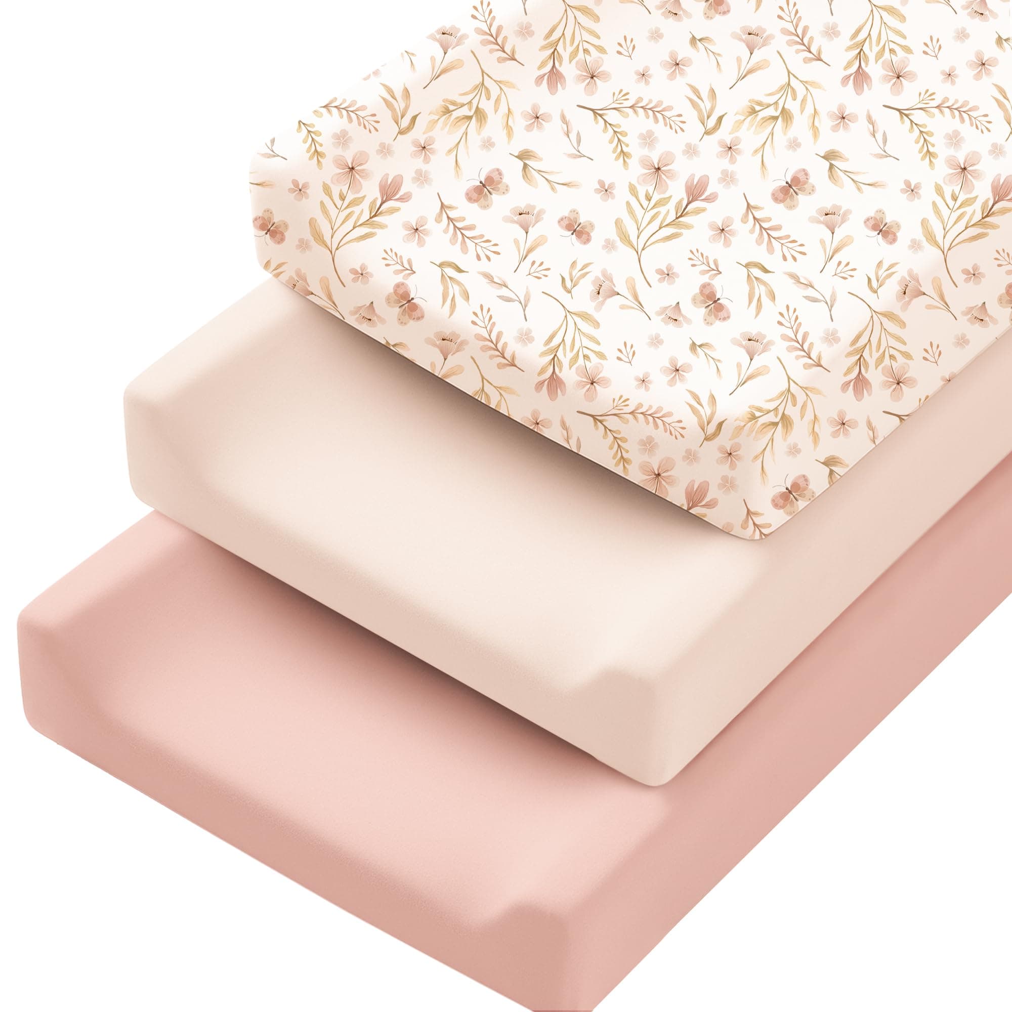 Konssy 3 Pack Stretchy Changing Pad Covers, 32"x16" Changing Table Sheets