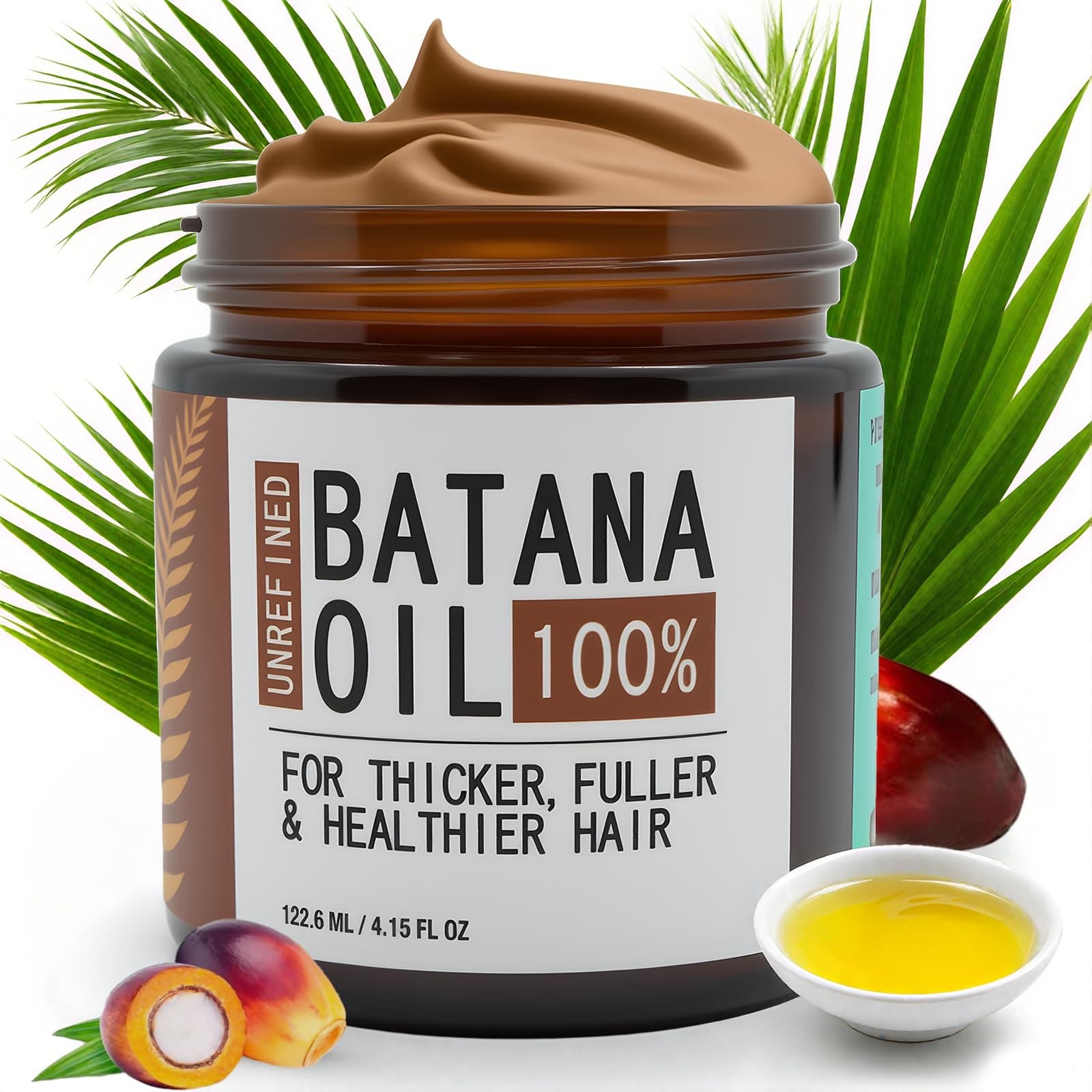 Jiokiyo 100% raw batana oil for hair growth - effective hair care with pleasant smell & good texture, veganic natural hair growth oils, pumpkin seed oil & coffee