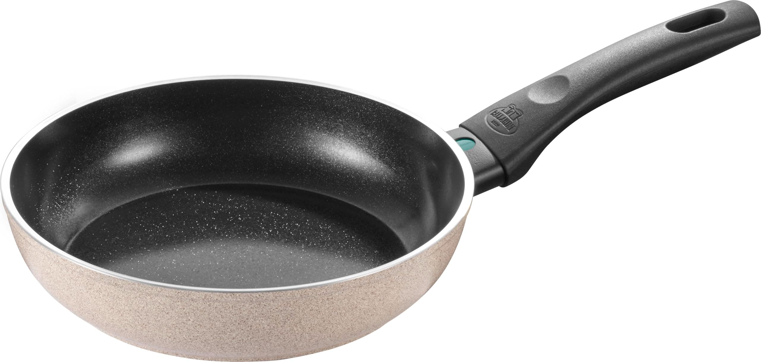 BALLARINI Ledro Frying Pan 20 cm Aluminium Induction Ceramic Non-Stick Coating Thermopoint Made in Italy Beige
