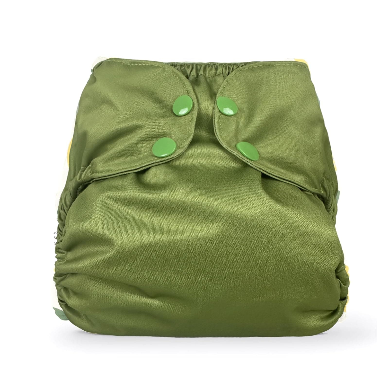 BISENKID Waterproof Cloth Diaper Cover Reusable Swim Diaper - Adjustable Outer Shell Over an Absorbent Inner Layer to Prevent Urine Blowouts - Outer Green, Size 2 (18-35lbs)