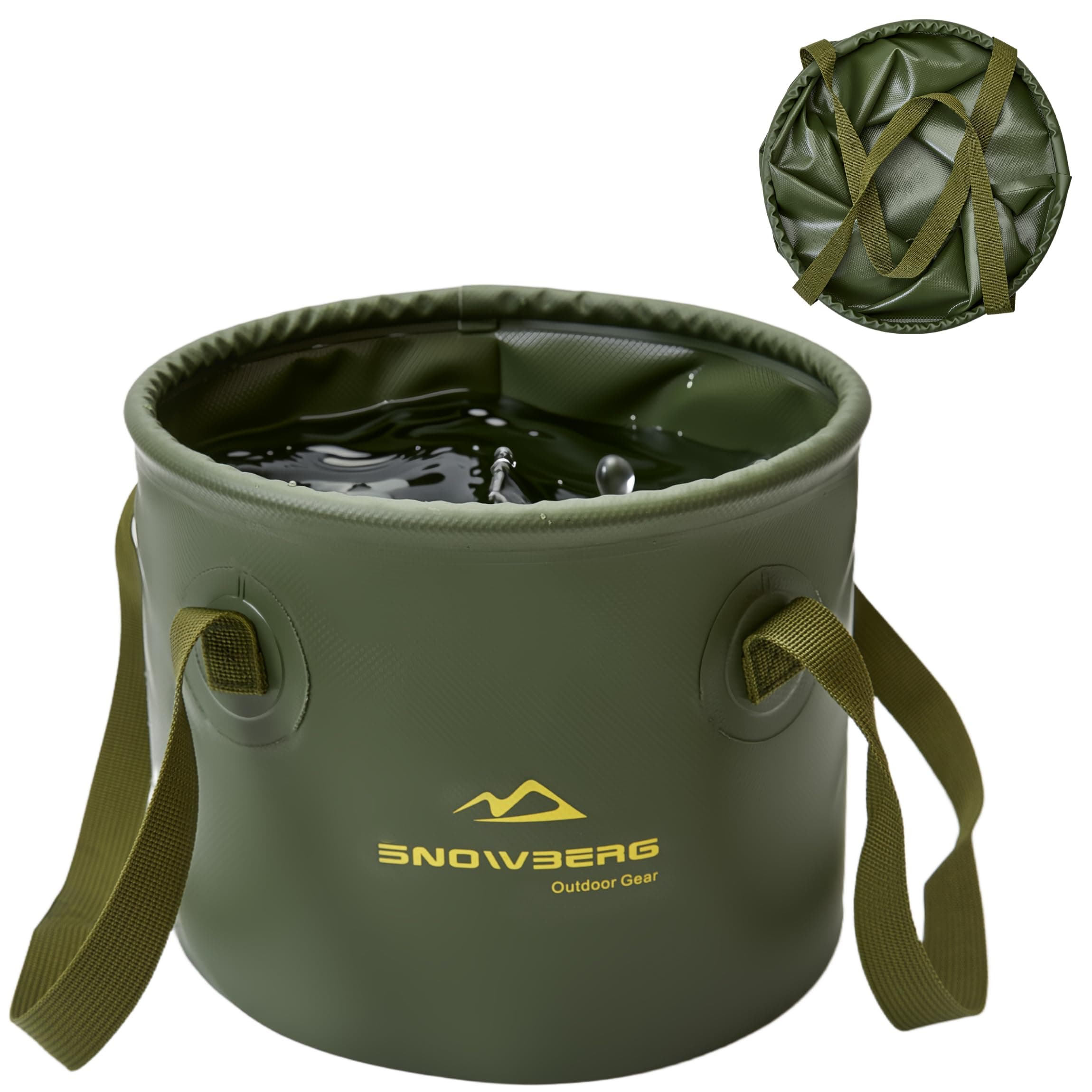 Folding Bucket, 5.3 gal (20 L) Bucket, Can Be Used For Fishing, Car Washing, Camping, Large Capacity, With Handle, Convenient To Carry