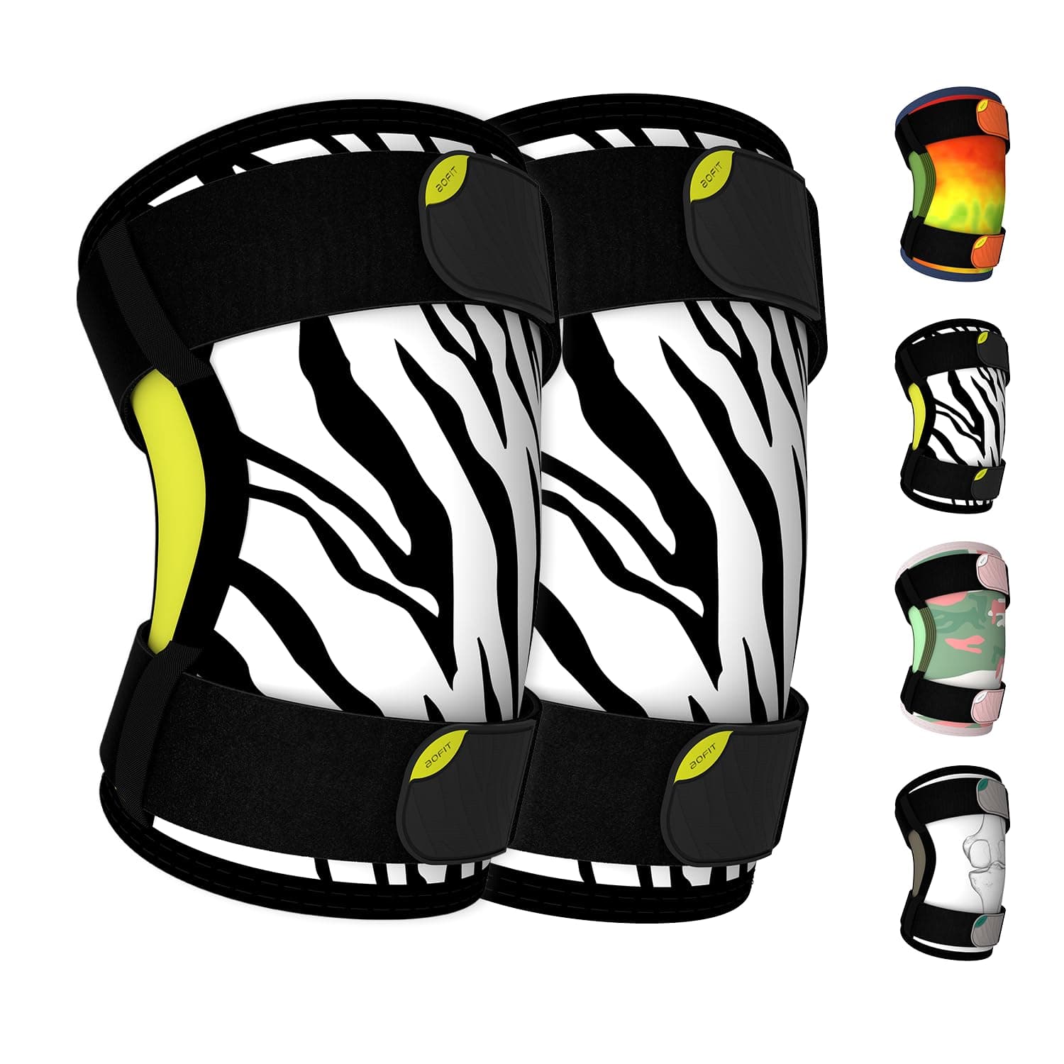 aoFIT Knee Brace (1 Pair) for Men Women, 5MM Compression Knee Sleeves for Pain Relief, Squats & Weightlifting Support for Meniscus Tear, Arthritis, Patella Dislocation, ACL, MCL Injury Recovery S