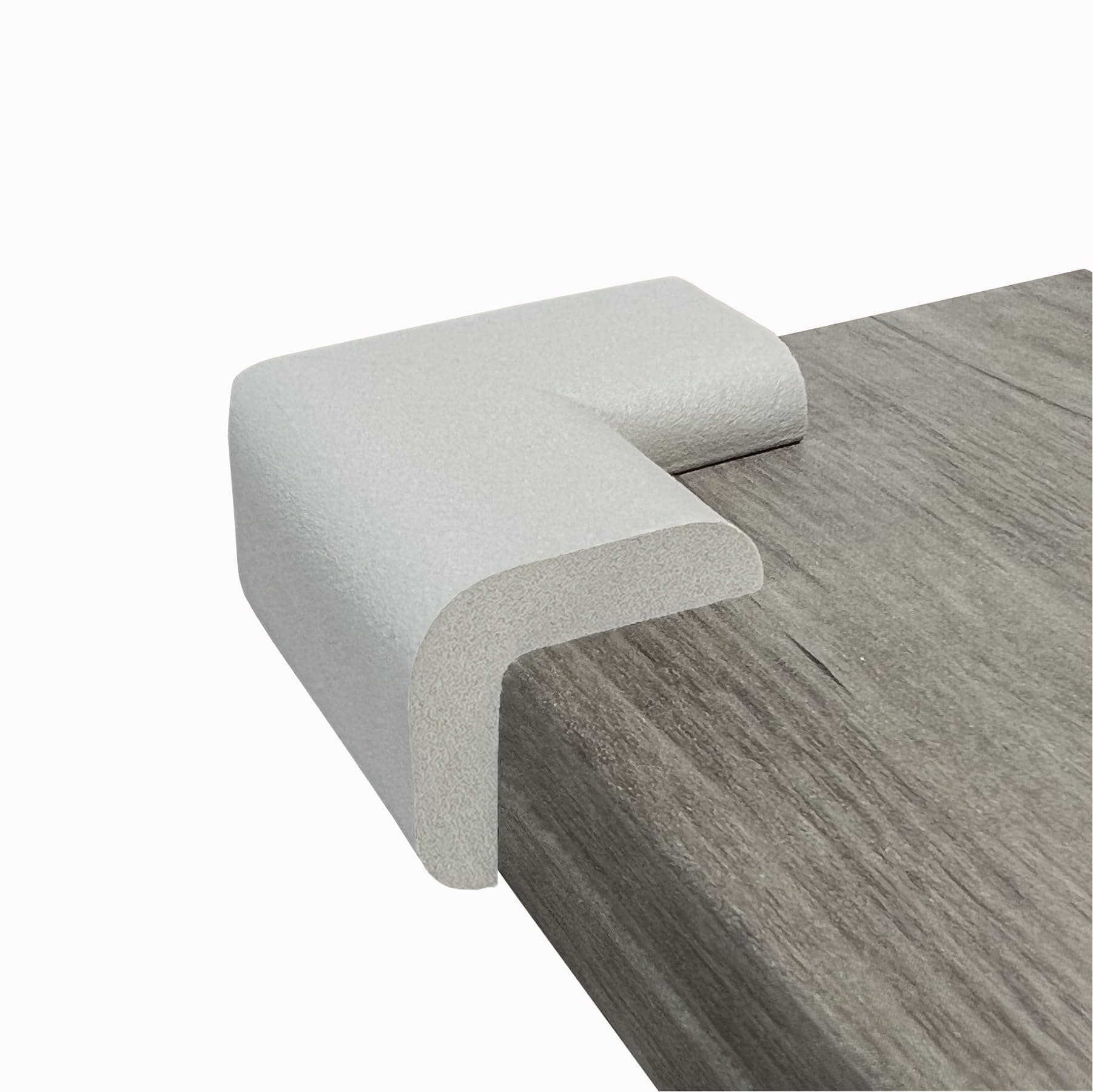 KidKusion Child Safety Corner Cushion | Soft Gray | 4 Pack | Made in USA, Child Safety, Child Proofing Corner Guard, Home Furniture Safety Bumper, Baby Proof Table Protector