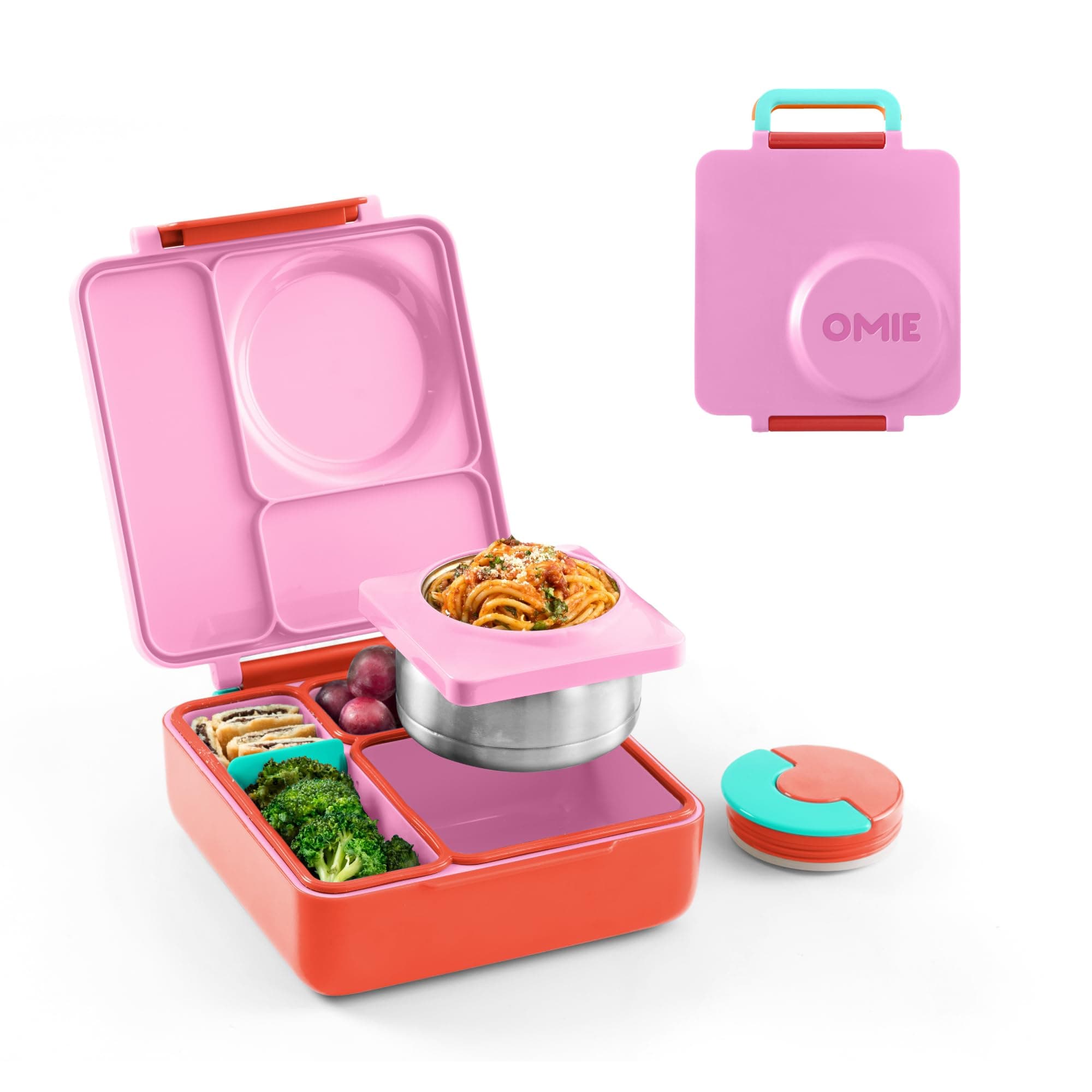 Omie OmieBox Kids Insulated Bento Box, Pink Berry