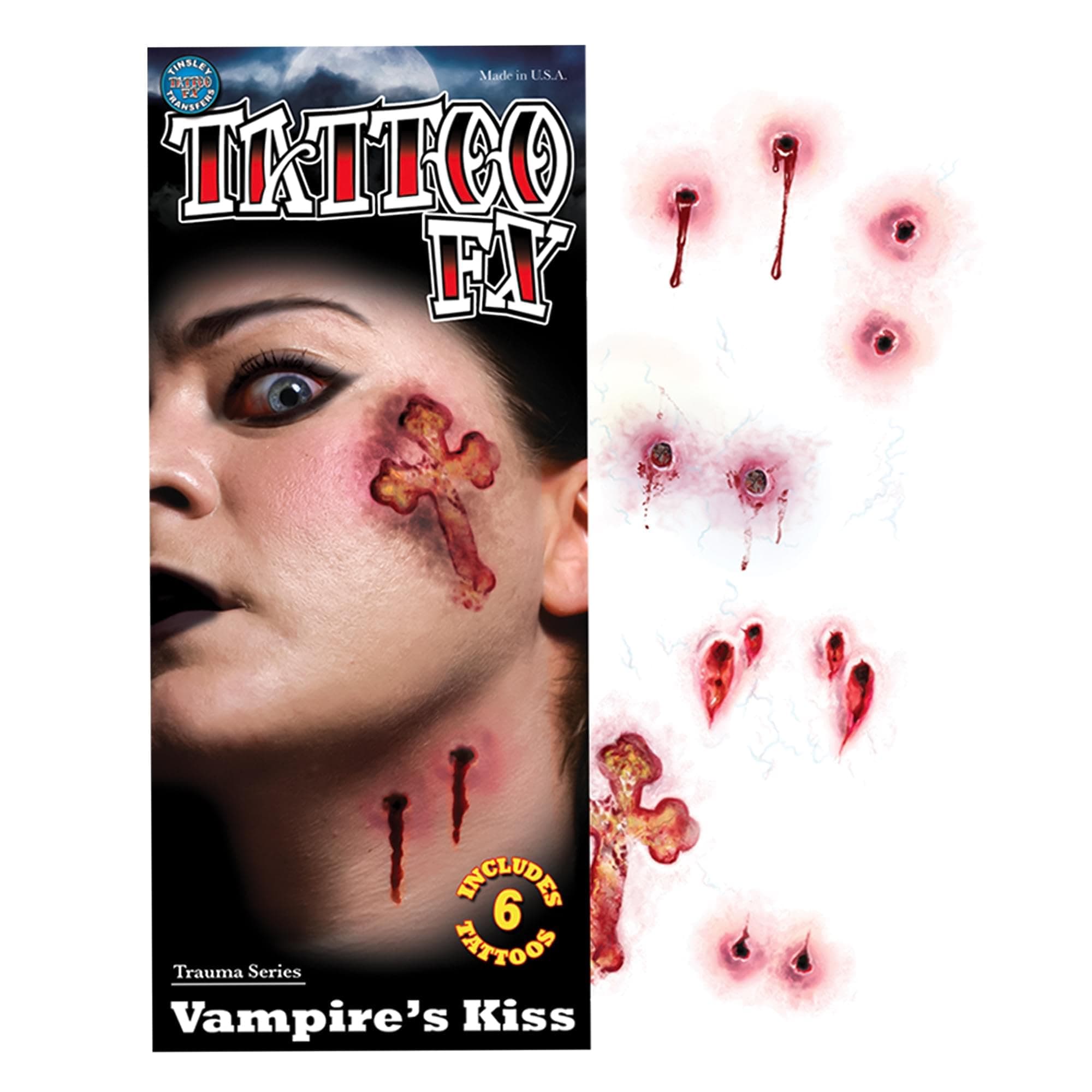 Vampire's Kiss Tempory Tattoo Kit Standard