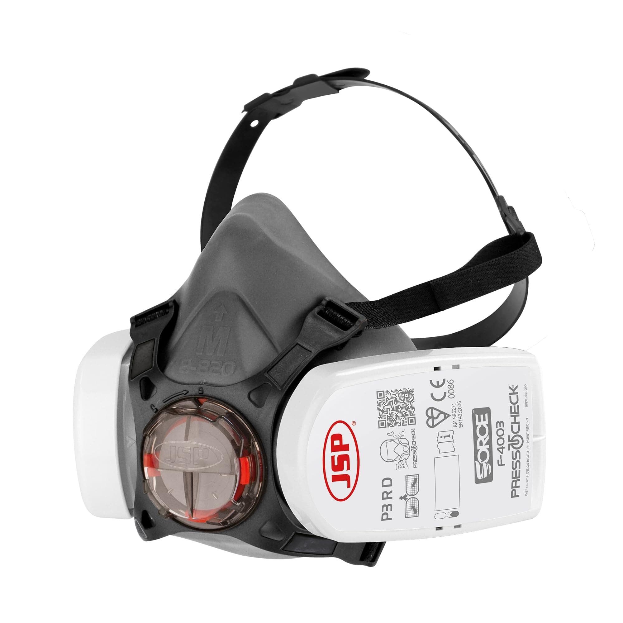 JSP FORCE 8 Half Mask Reusable Respirator with PressToCheck P3 Filters