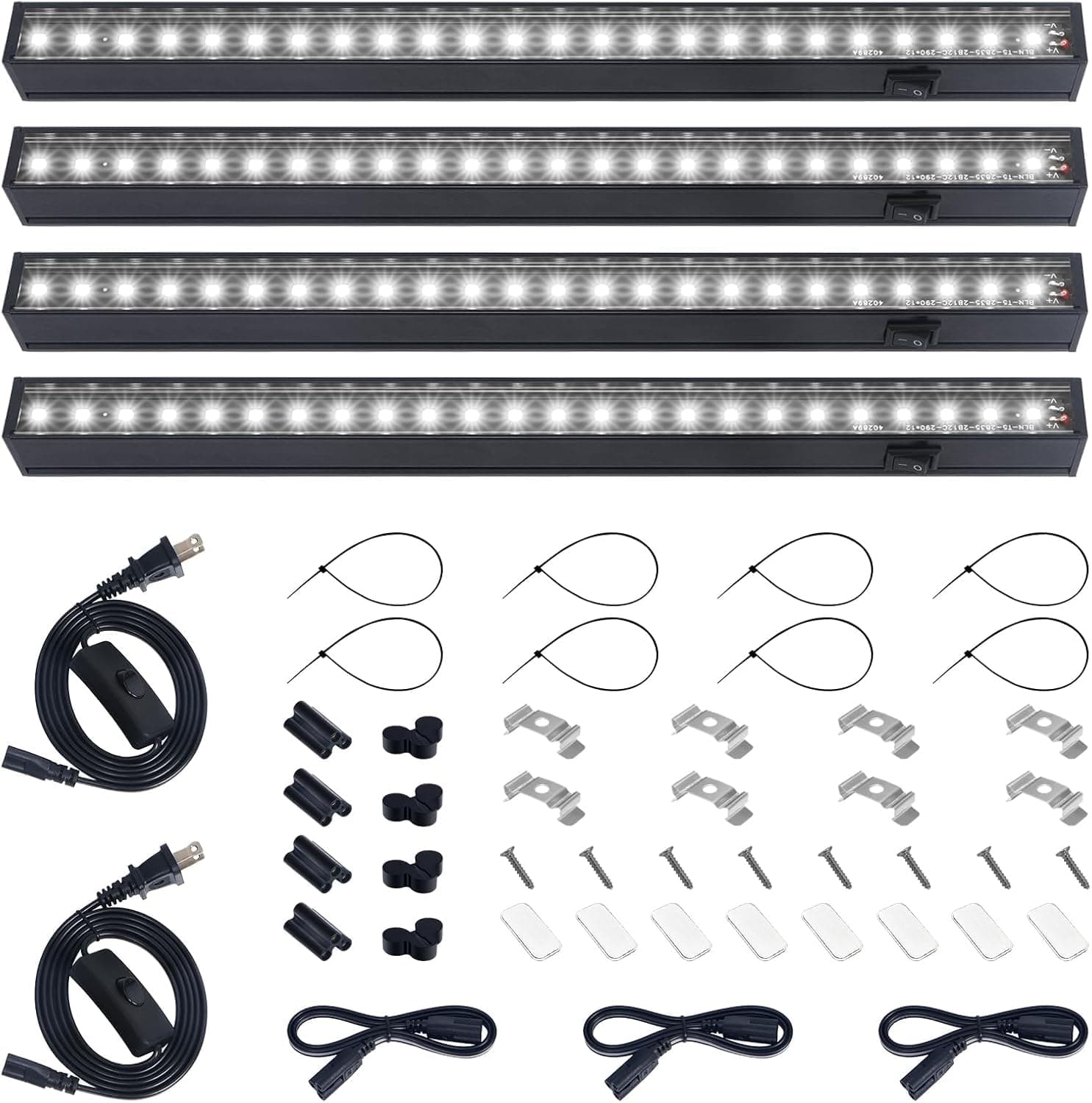 Barrina T5 Grow Lights for Indoor Plants, Full Spectrum, 1ft 5000K, 4 Packs