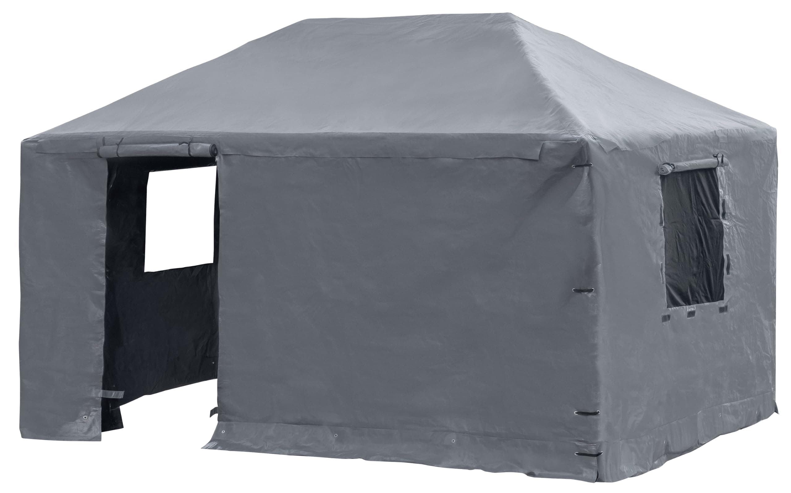 Sojag Winter Cover for Gazebos, Waterproof 10' x 10' Gazebo Accessory with Roll-Up Door, and Vented Panels, All-Season Outdoor Storage, Gray