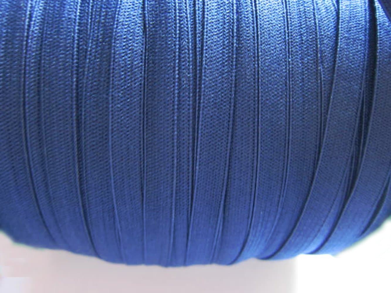 YYCRAFT 1/4" (6mm) Skinny Elastic Spandex Band for Kid Dress Hairband Hair Tie Headband Lace Trim Sewing Notion (Navy,20 Yards)