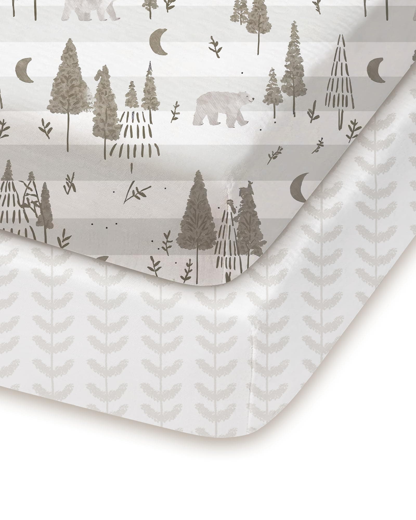 TotChill Pack and Play Sheets 2 Pack, 38x26 Jersey Knit Fitted Sheets