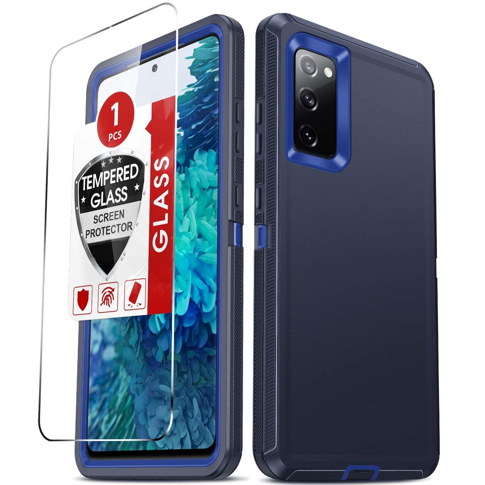 LeYi for Galaxy S20 FE Phone Case: Heavy Duty 3 in 1 Rugged Cover, Black