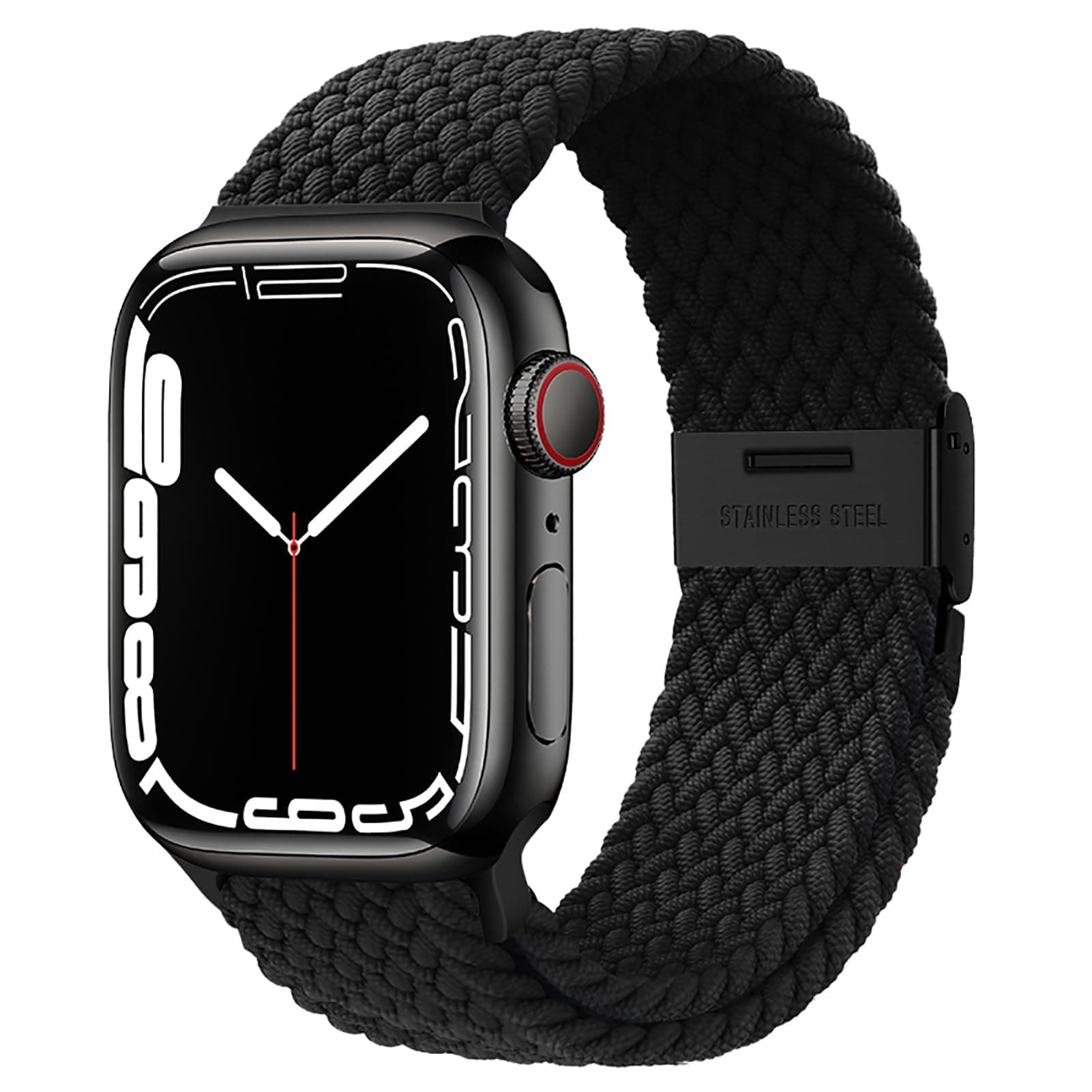 Qimela Compatible with Apple Watch Band 38mm 40mm 41mm 42mm 44mm 45mm 46mm 49mm for Women Men,Sport Solo Loop Strap Stretchy Nylon Braided Wristband for iWatch Series 11 10 9 8 7 6 5 4 SE Ultra 3 2 1