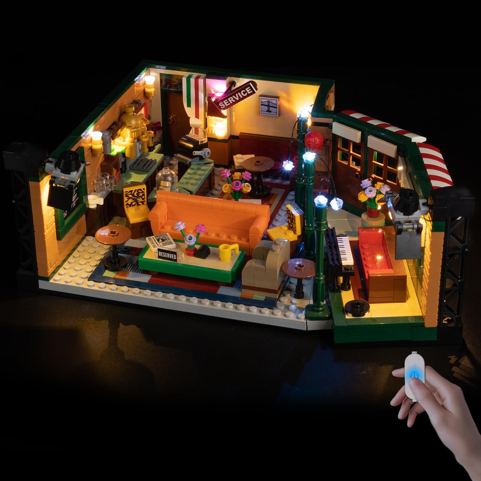 Nitemode LED Light Kit Compatible with Lego 21319, Upgraded Friends Central Perk Models Set Lighting Accessories (No Model)