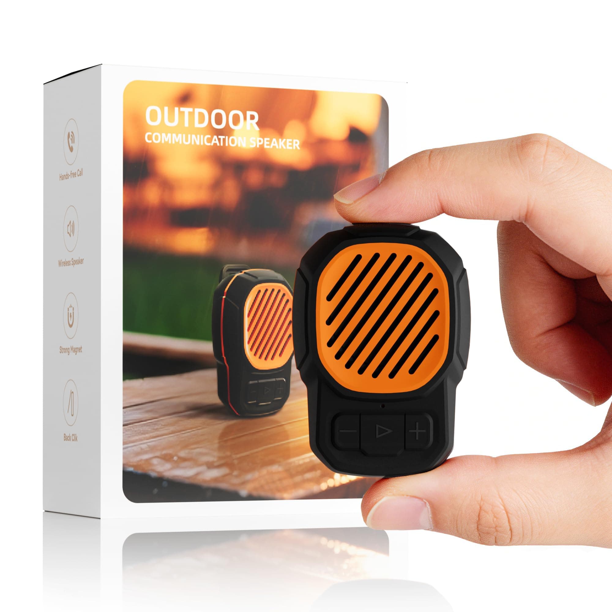 Wearable Bluetooth Speaker, 2.2oz Magnetic Clip on Speaker, IPX6 Waterproof Built-in Mic Clip Speaker, 400mAh Mini Speaker 5.4 Bluetooth, TWS Small Portable Speaker Gifts for Men Women Dad Mother