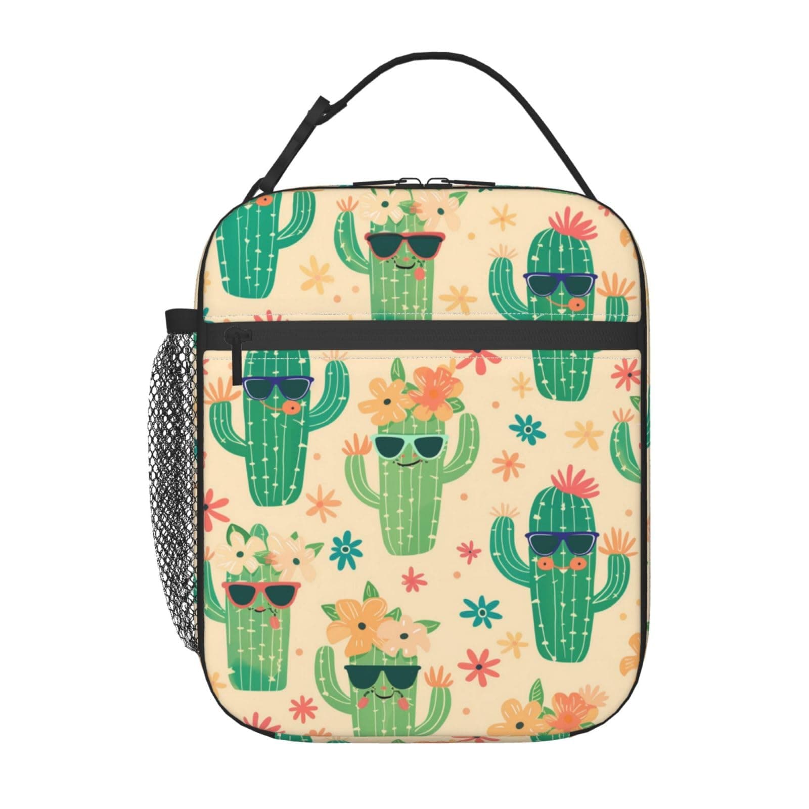 VANZEV Cactus Lunch Box for Women Men, Insulated Lunch Box Reusable Portable Lunch Bag Cooler Tote Waterproof Lunch Container for Office Picnic Work Travel