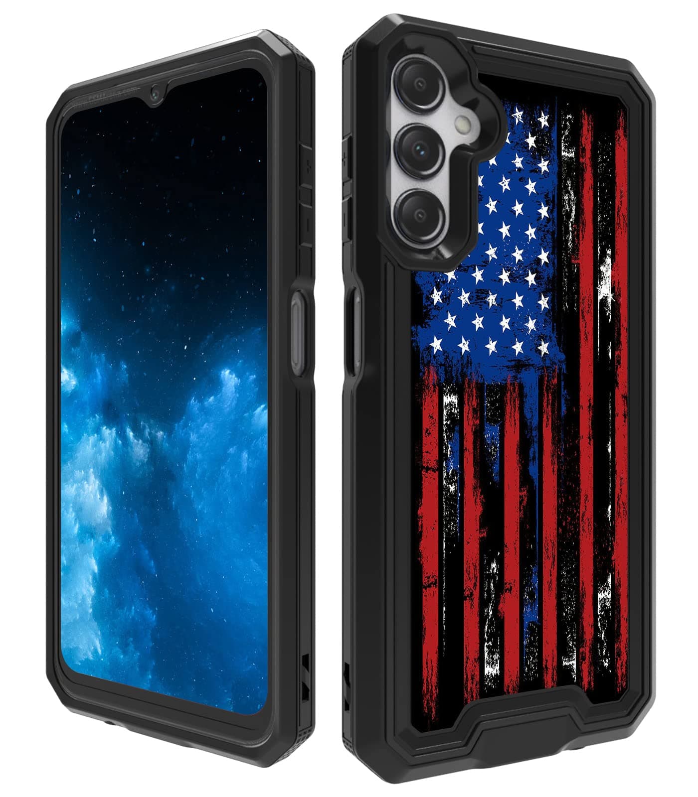 BPQOJB for Samsung A14 5G Case for Samsung Galaxy A14 5G Case with American Flag Pattern for Men Women Dual Layer Hybrid Hard PC Soft TPU Shock Proof Protective Case for Galaxy A14 5G 6.6 inch 2023