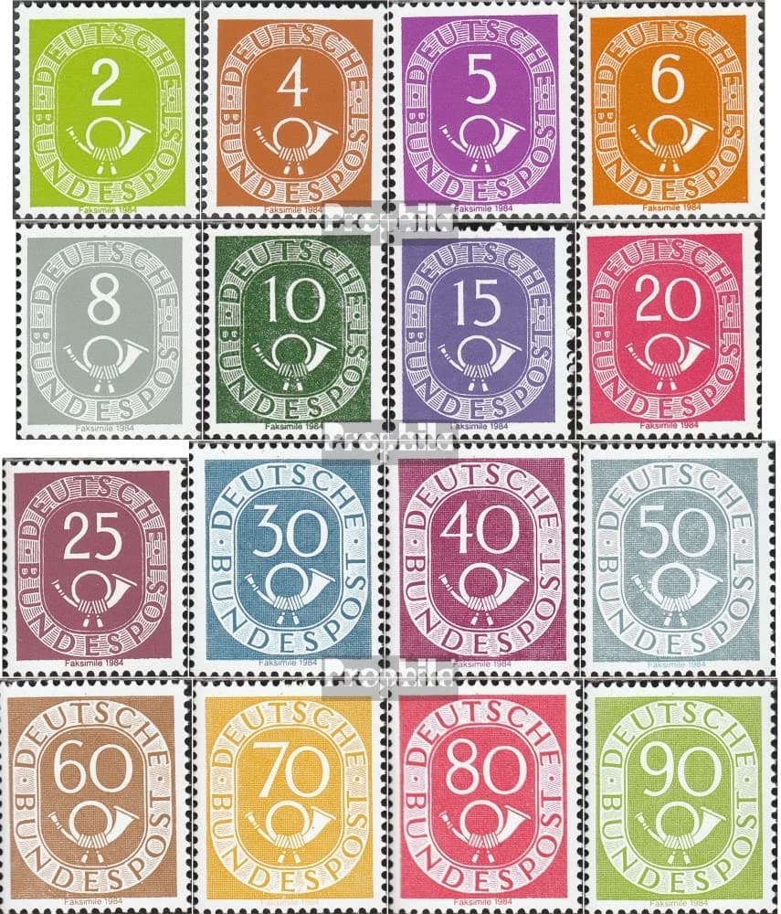 FRD (FR.Germany) 123ND-138ND (Complete.Issue.) Reproduction the Rare issueabe unmounted Mint/Never hinged ** MNH 1984 Horn Private Reproduction (Stamps for Collectors)