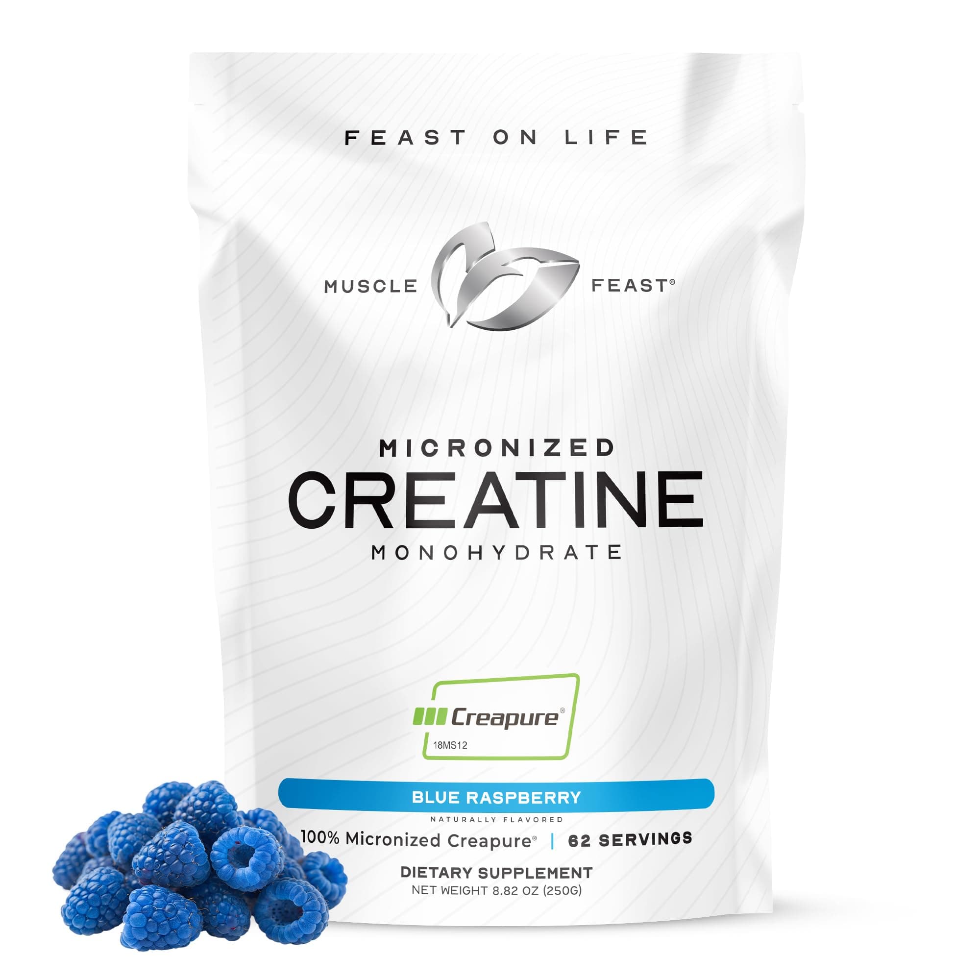 Muscle Feast Creapure Micronized Creatine Monohydrate Powder, Grape