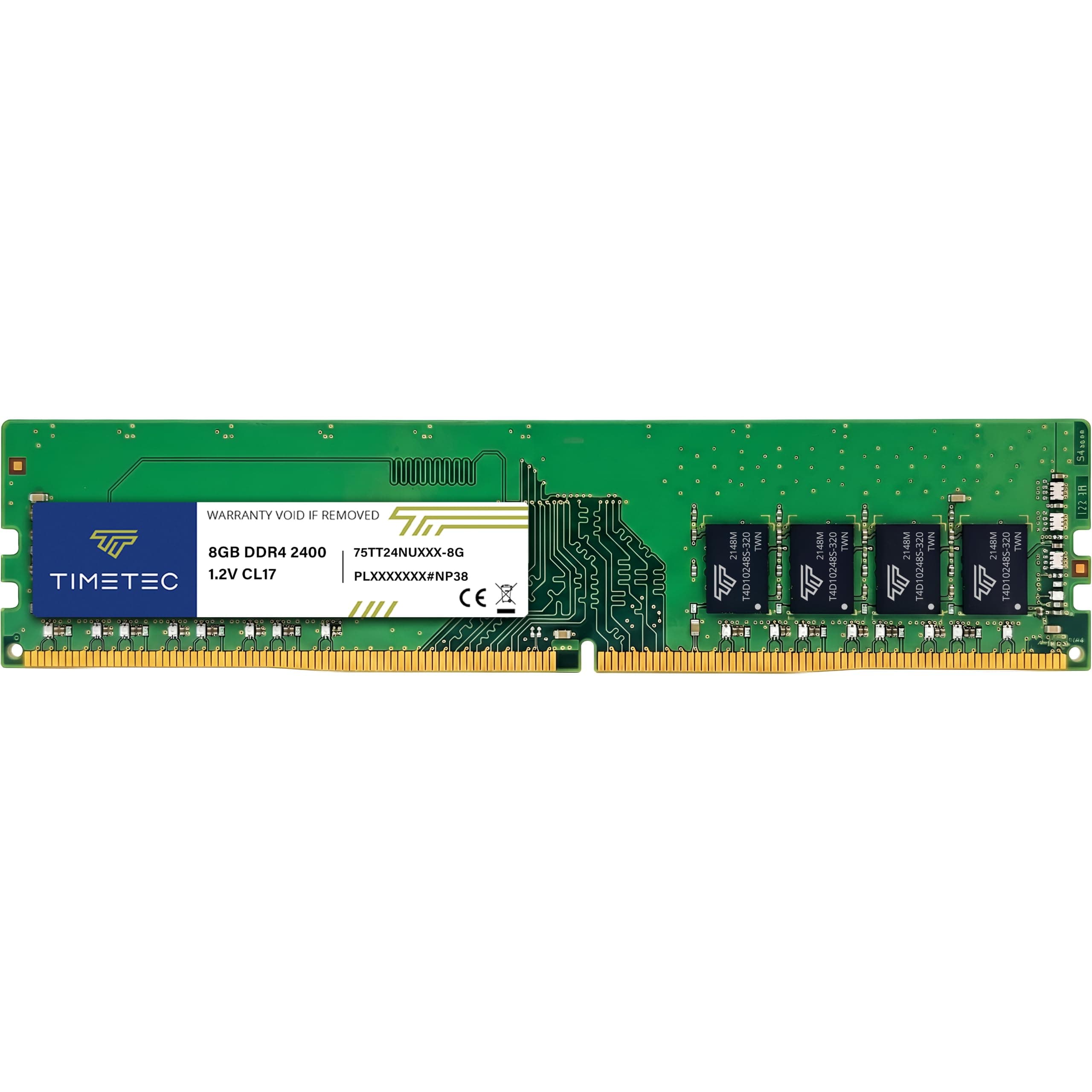 Timetec Premium 8GB DDR4 2400MHz (PC4-2400T) PC4-19200 UDIMM Desktop RAM – 288-Pin 1.2V CL17 Non-ECC Unbuffered DIMM Memory Module Upgrade