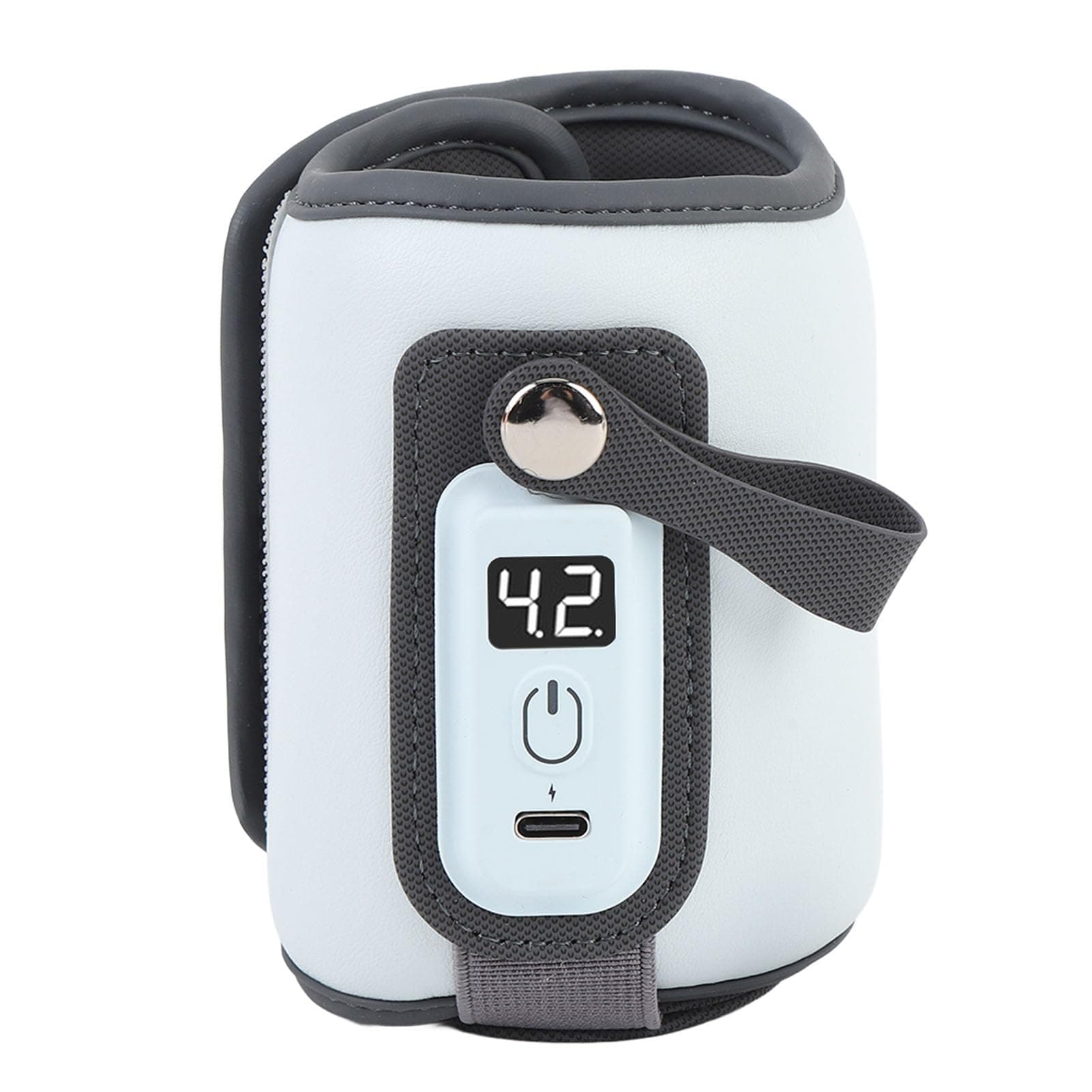 Pongnas Milk Warmer – Portable Bottle Warmer with 5 Precise Temp Settings, RealTime LCD Display, Fast 36-Min Heating for 240ml Bottles, USBPowered & TravelFriendly (Blue)