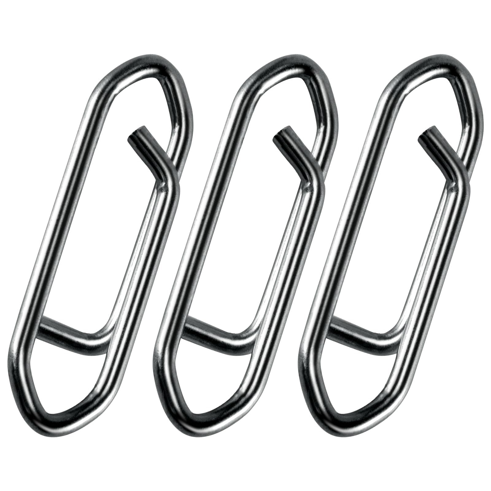 Alwonder 50PCS Fishing Power Speed Clips, High Strength Stainless Steel Speed Clip for Fishing Lure Quick Change, Freshwater Saltwater Crankbait Popper Lures Quick Snap Connector Tackle-75LB