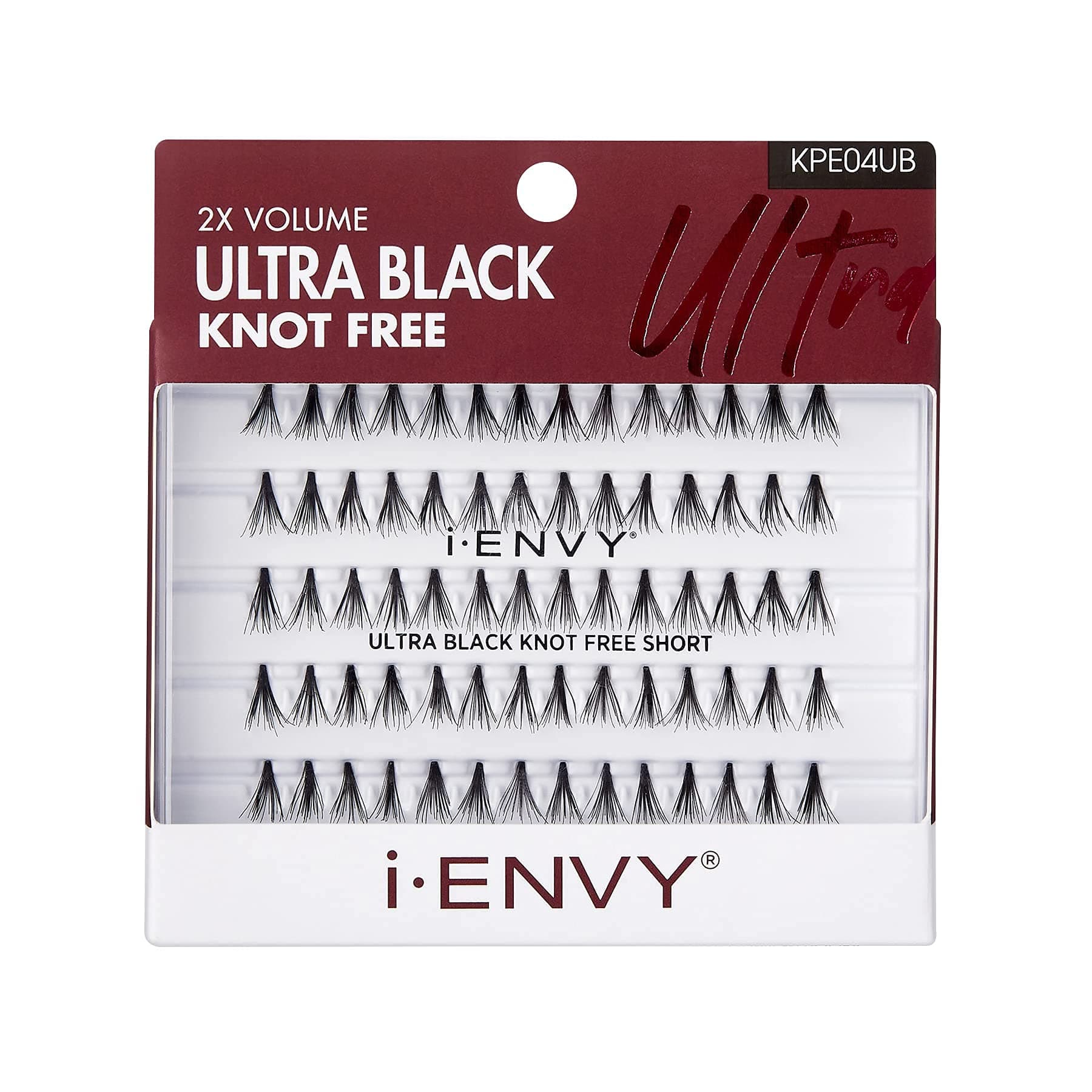 Kiss i-envy short knot free ultra black 70 pc Makeup, 1 Count