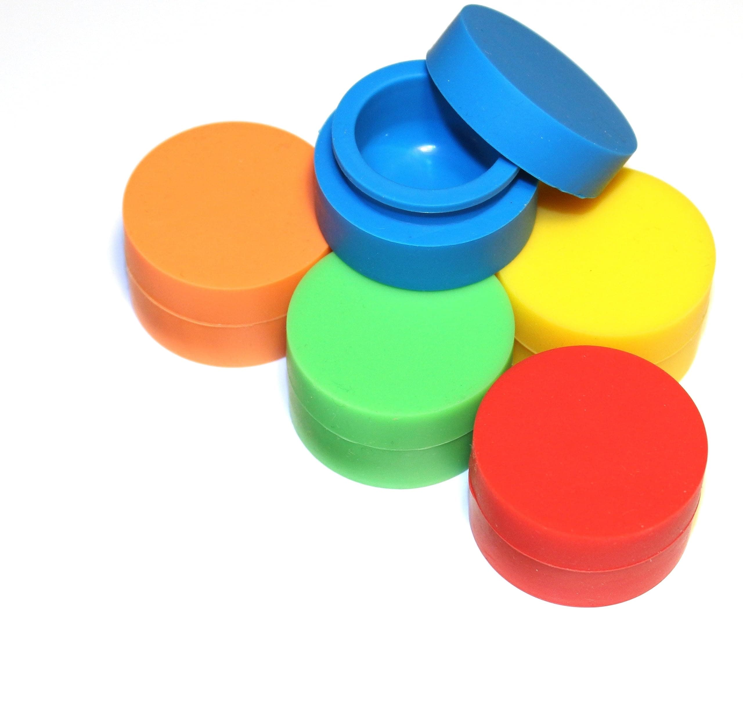 5 x Non-stick Storage Silicone Container Jar Matte outside & Shiny round inside food grade non stick Heat resistant - 5 pack