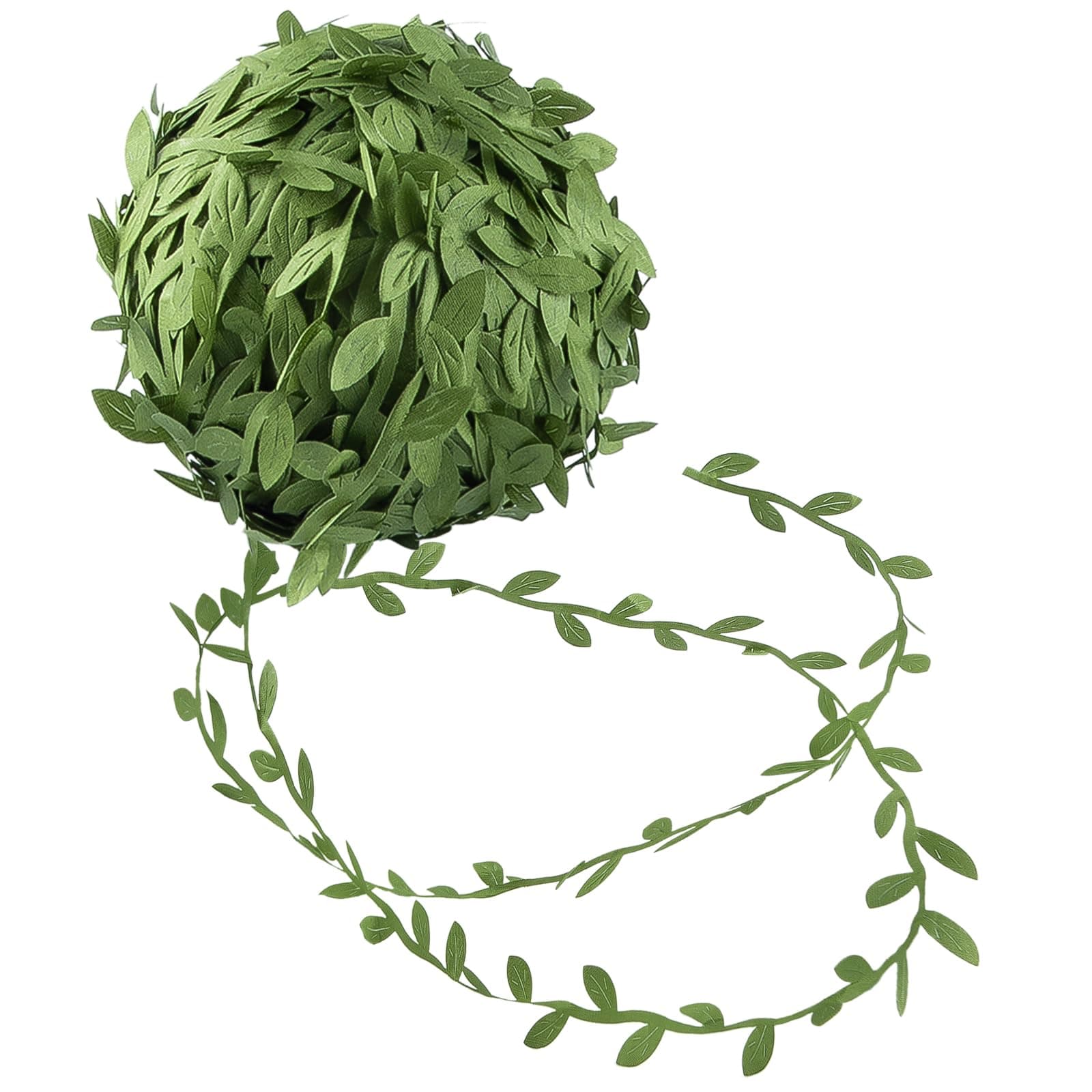 263ft Leaf Ribbon, Decorative Jungle Plant Green Home Wedding Party Balloon Garland DIY Craft (Green)