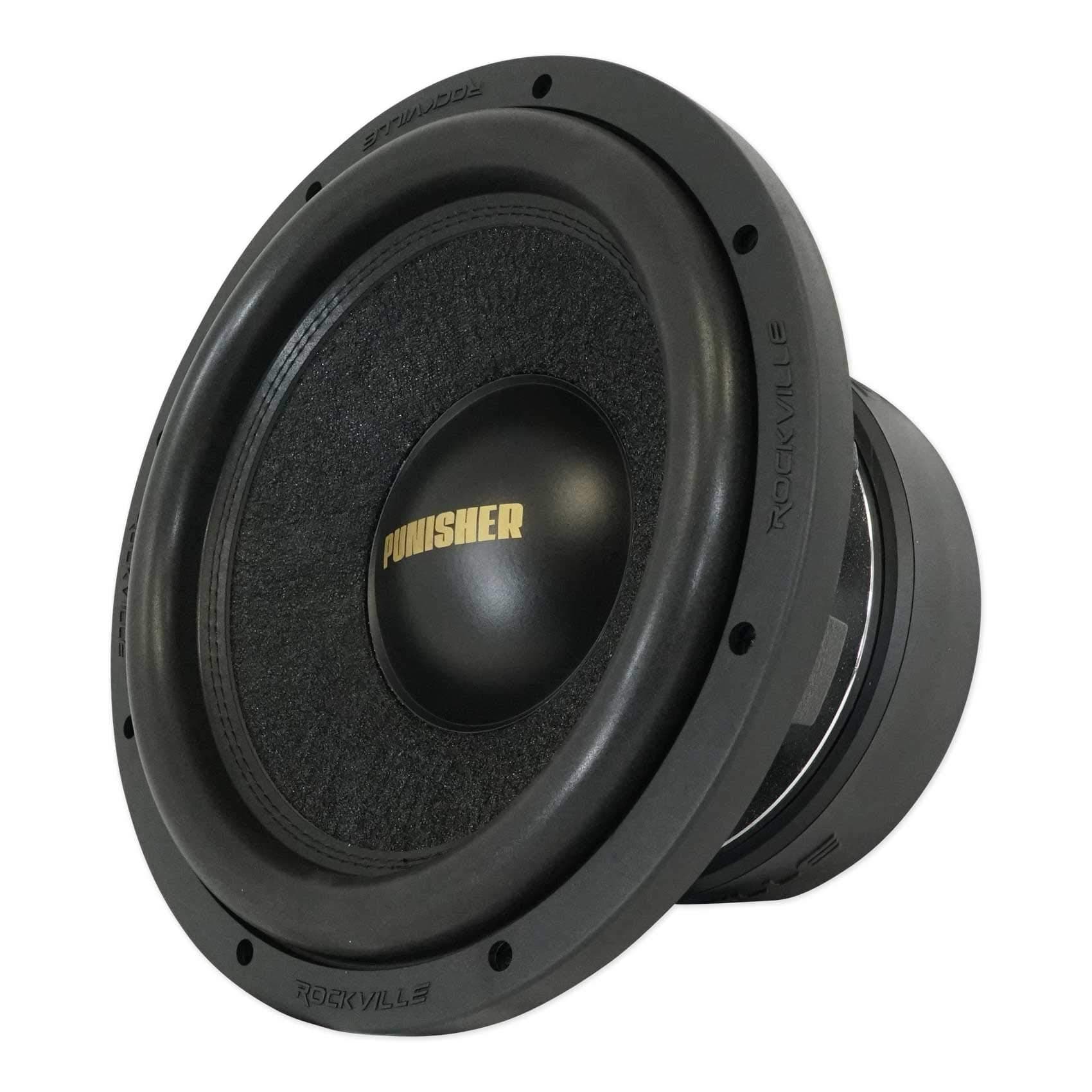 Rockville Punisher 12D1 12" 5600w Peak Car Audio Competition Subwoofer Dual 1-Ohm Sub 1400w RMS CEA Rated, Black